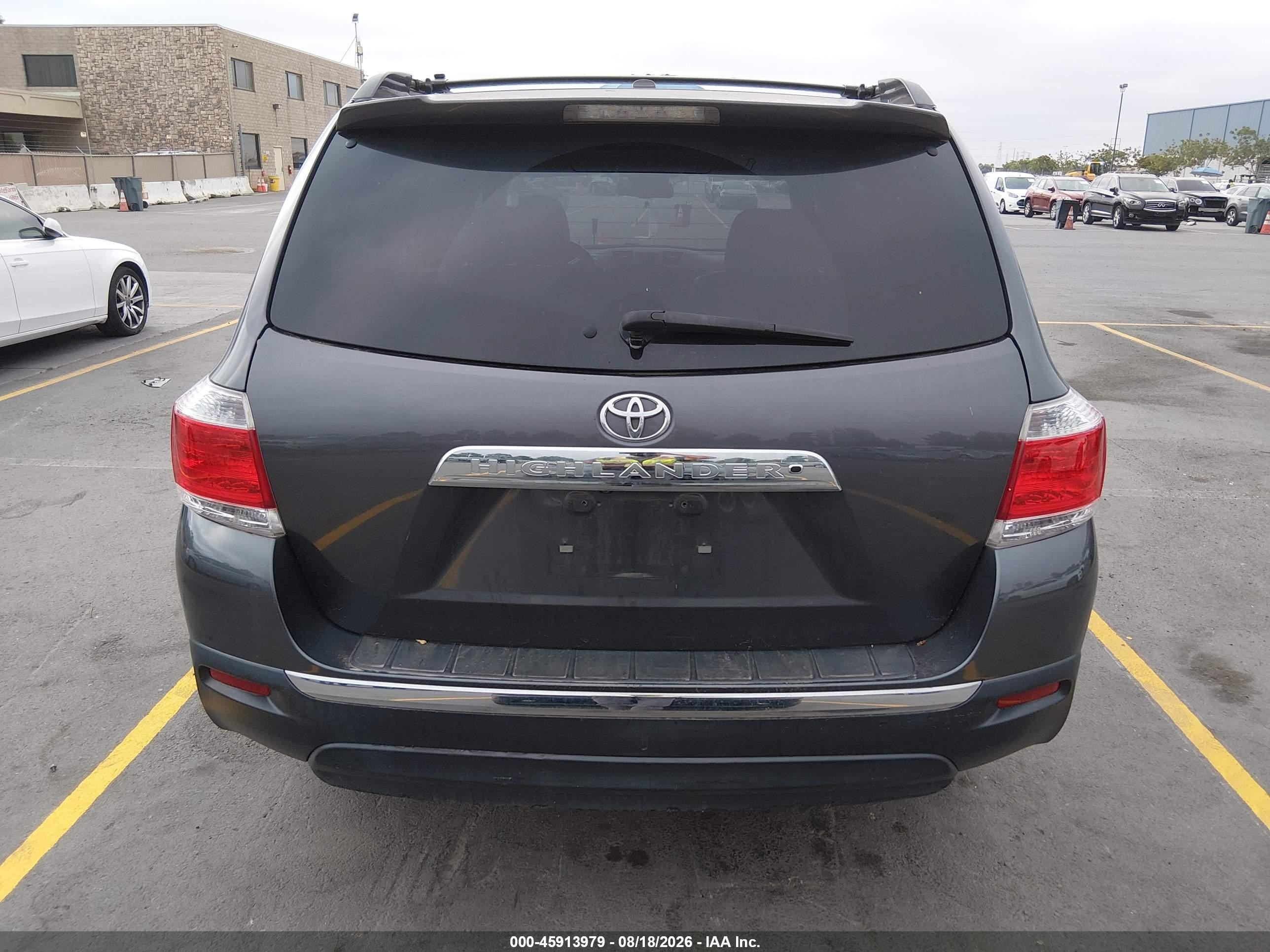 2013 Toyota Highlander Se V6 Gray vin: 5TDZK3EH2DS109404