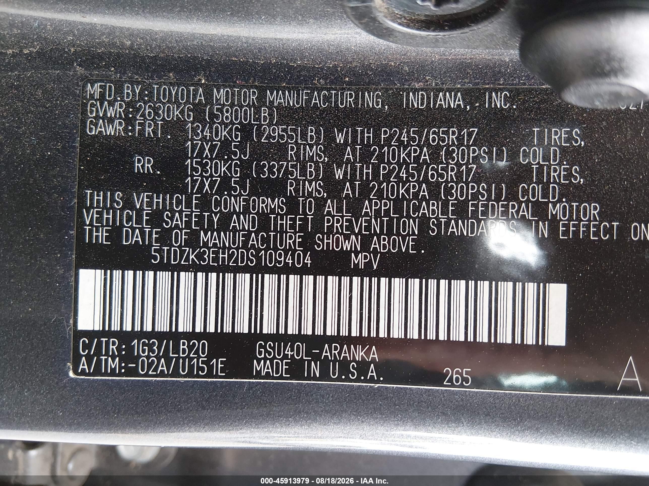 2013 Toyota Highlander Se V6 Gray vin: 5TDZK3EH2DS109404