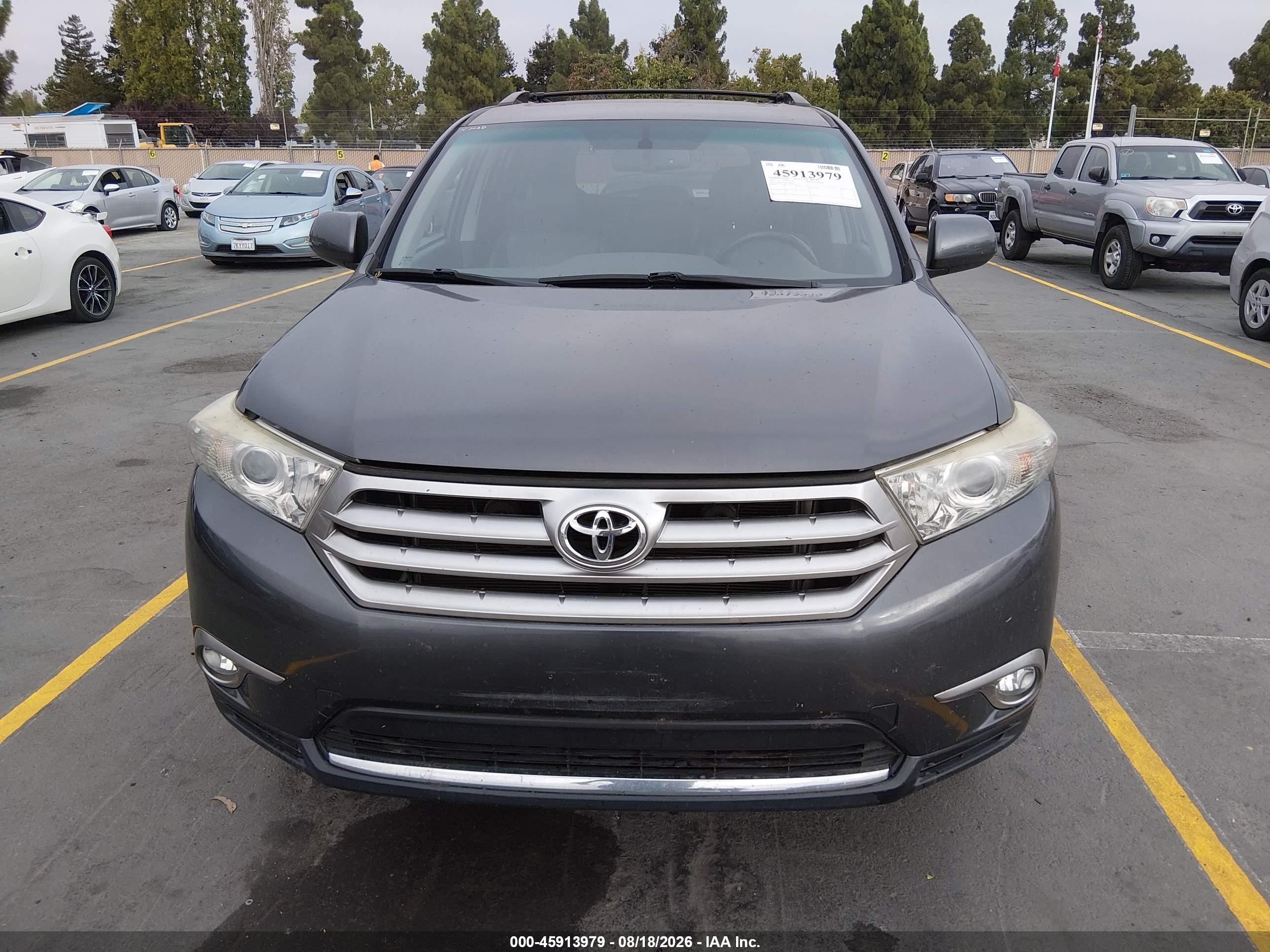 2013 Toyota Highlander Se V6 Gray vin: 5TDZK3EH2DS109404