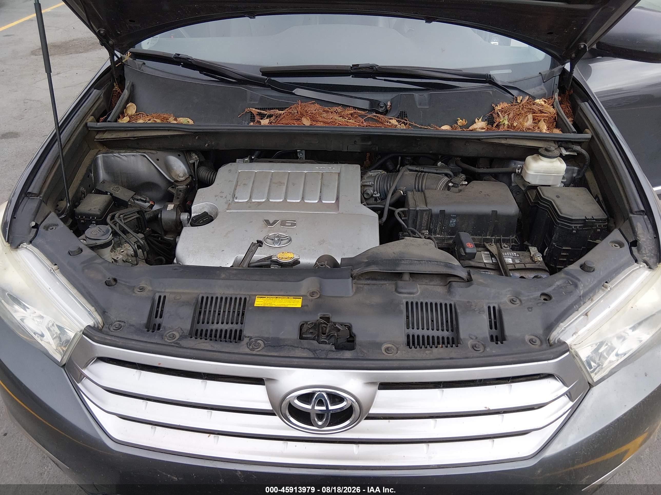 2013 Toyota Highlander Se V6 Gray vin: 5TDZK3EH2DS109404