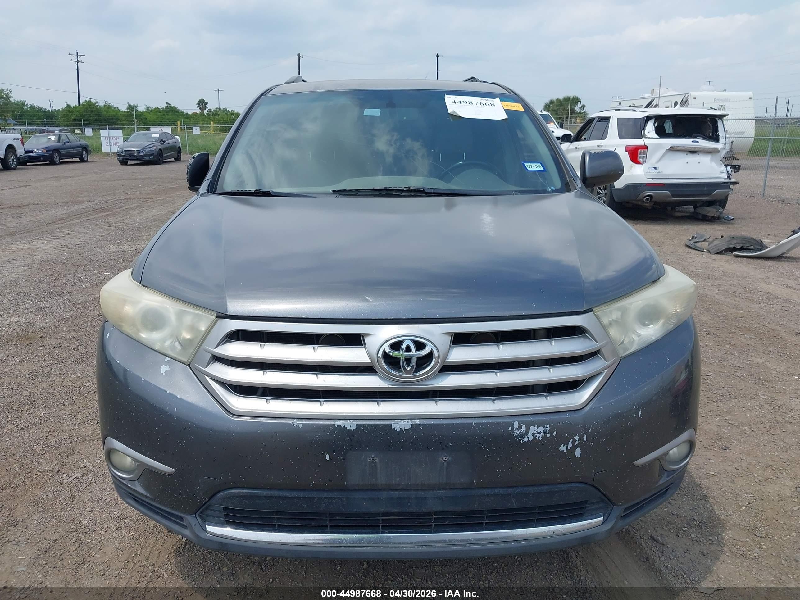 2013 Toyota Highlander Se V6 Gray vin: 5TDZK3EH2DS126672
