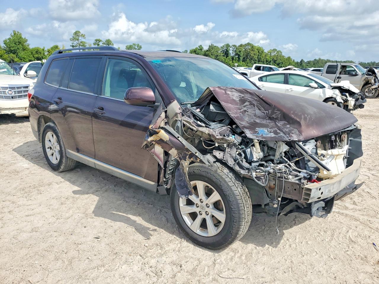 2011 Toyota Highlander Se Purple vin: 5TDZK3EH3BS041093