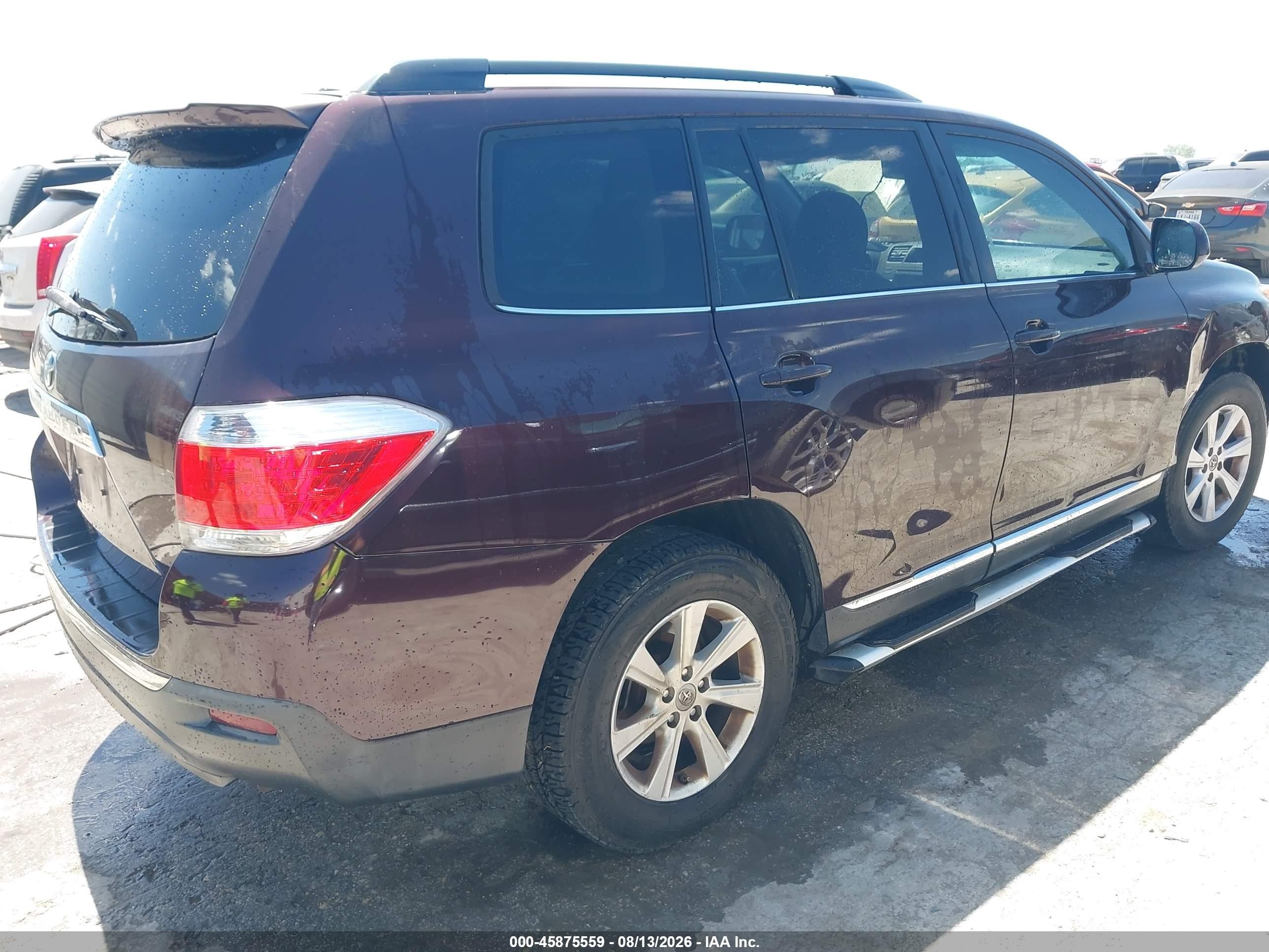 2011 Toyota Highlander Se V6 Burgundy vin: 5TDZK3EH3BS044270