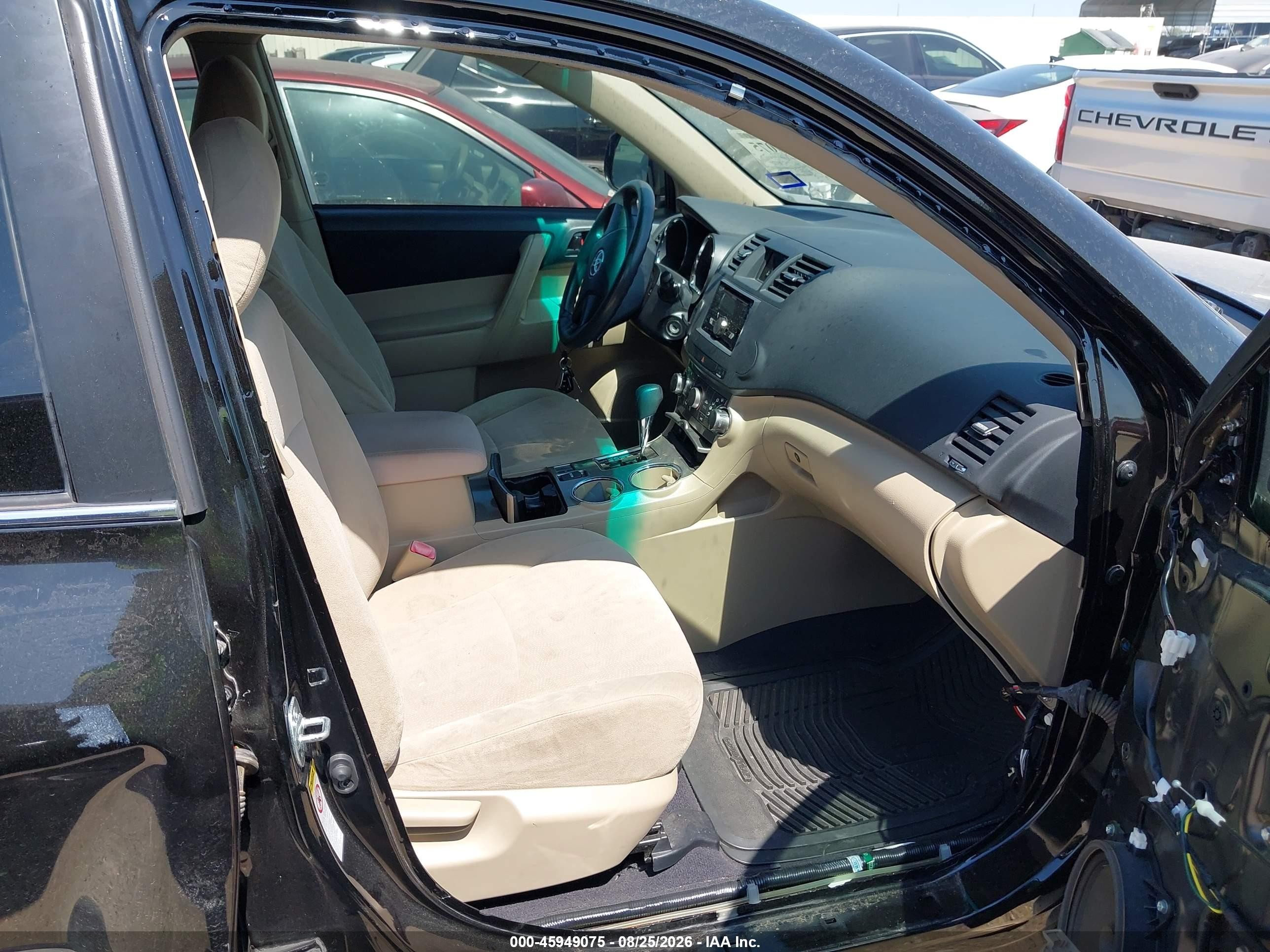 2012 Toyota Highlander Base V6 Black vin: 5TDZK3EH3CS050765