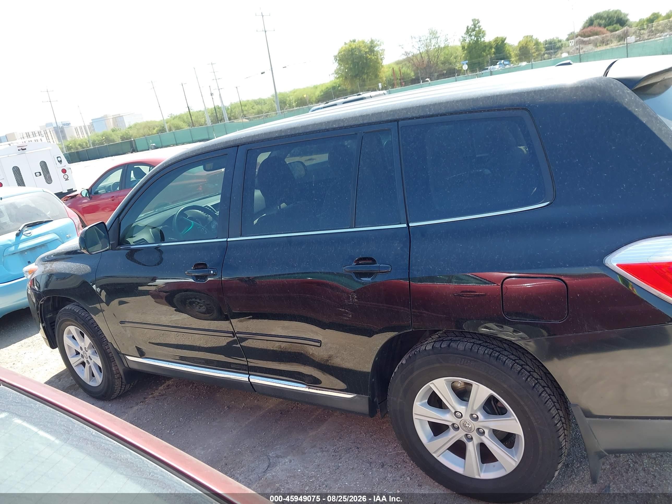 2012 Toyota Highlander Base V6 Black vin: 5TDZK3EH3CS050765