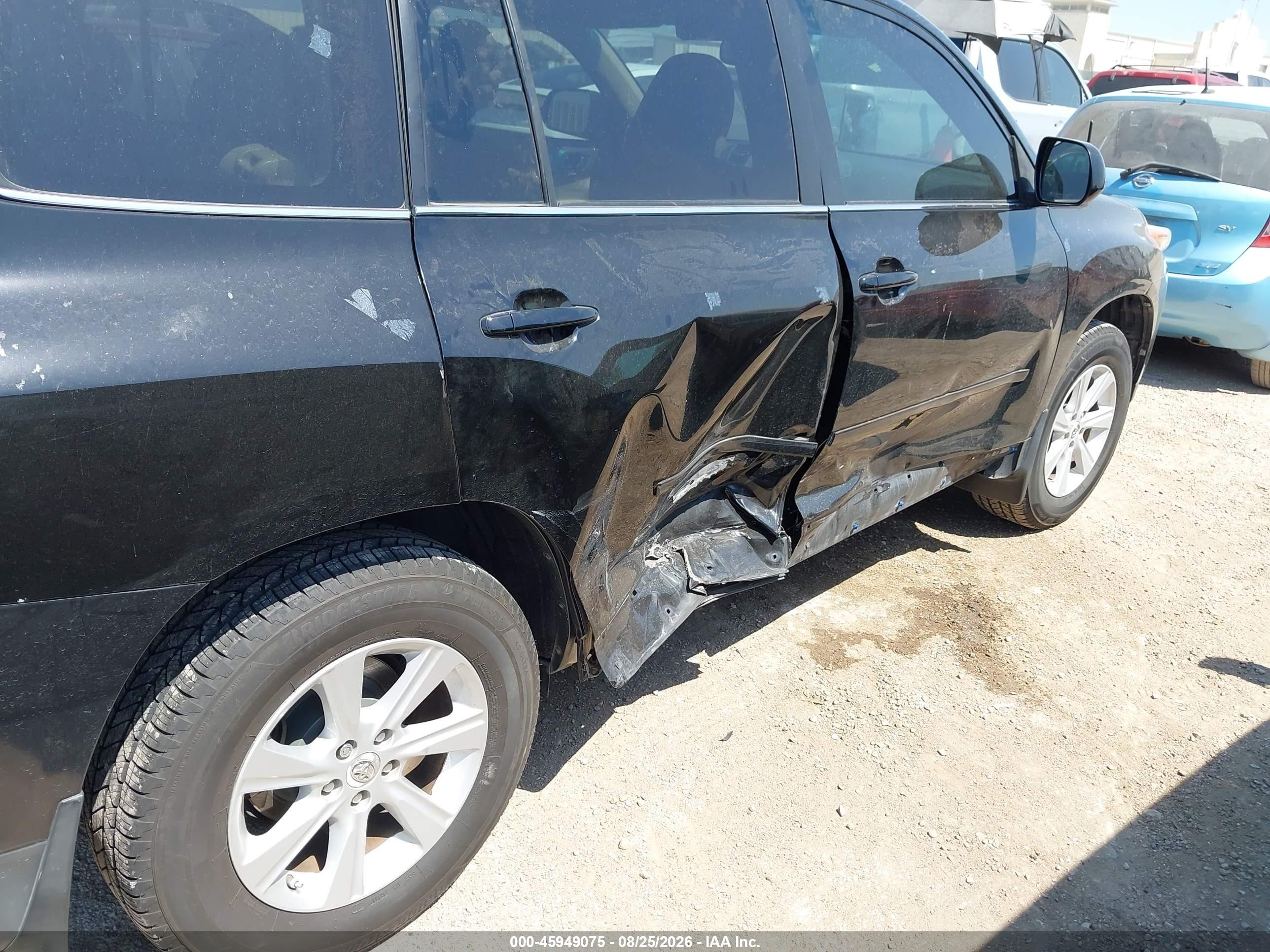 2012 Toyota Highlander Base V6 Black vin: 5TDZK3EH3CS050765