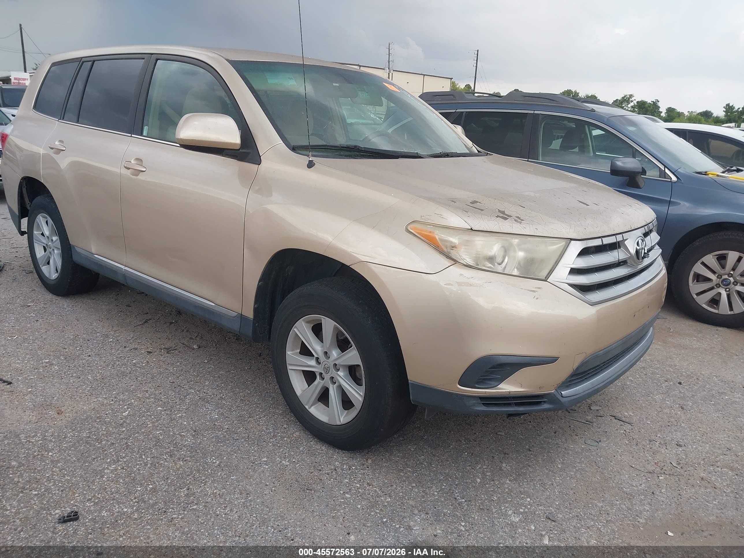 2012 Toyota Highlander Base V6 Gold vin: 5TDZK3EH3CS064696