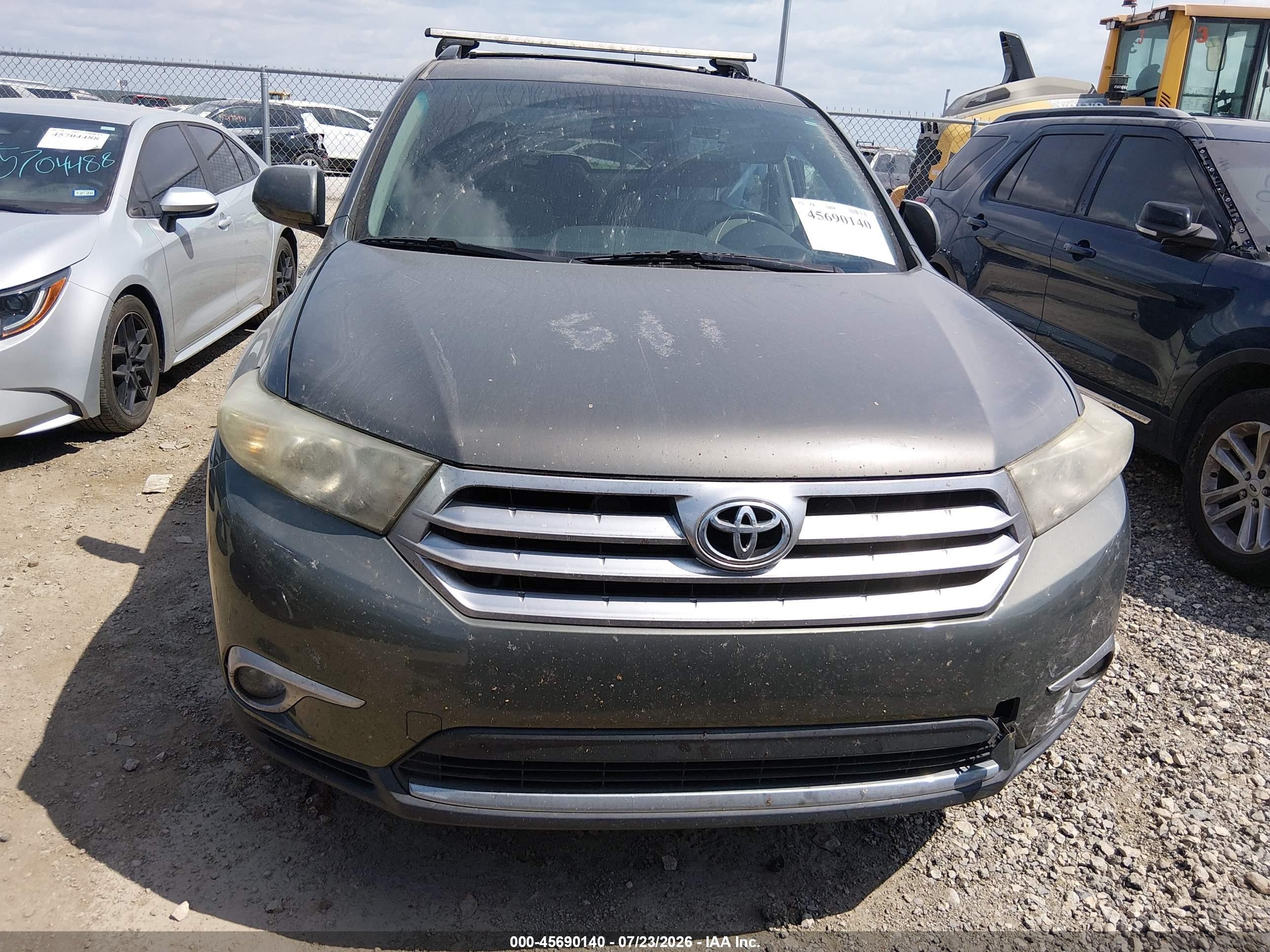 2012 Toyota Highlander Base V6 Gray vin: 5TDZK3EH3CS077111