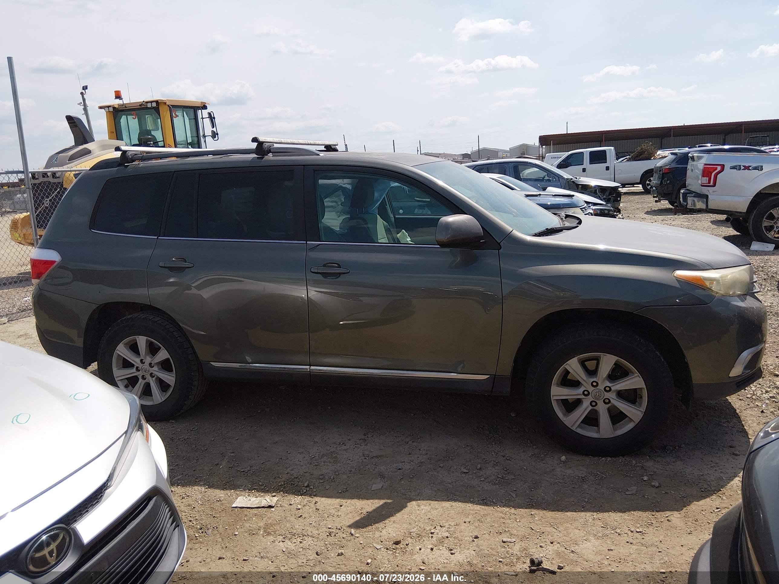 2012 Toyota Highlander Base V6 Gray vin: 5TDZK3EH3CS077111