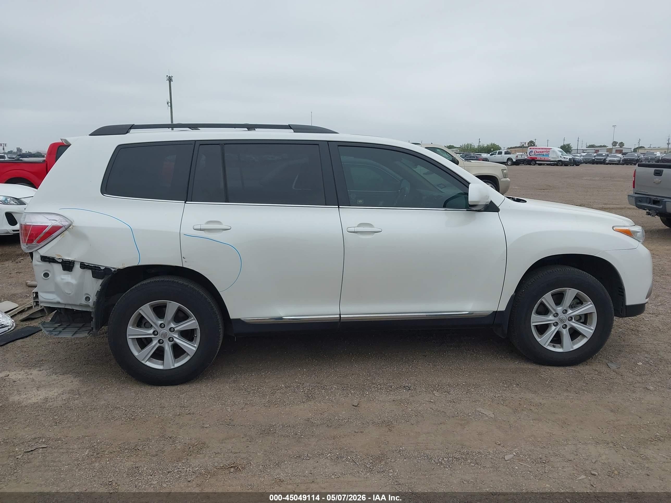 2013 Toyota Highlander Se V6 White vin: 5TDZK3EH3DS096338