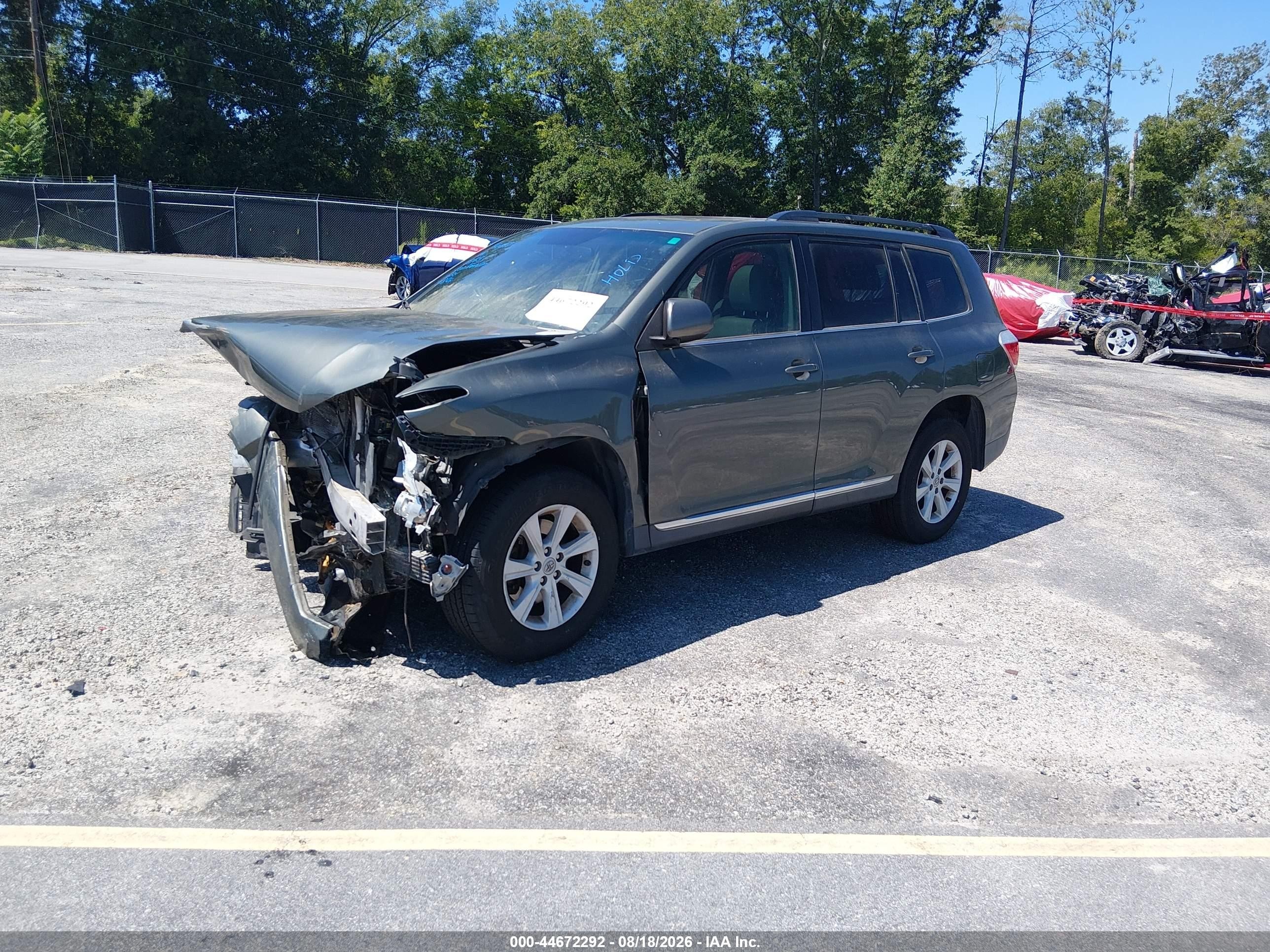 2013 Toyota Highlander Se V6 Gray vin: 5TDZK3EH3DS123442
