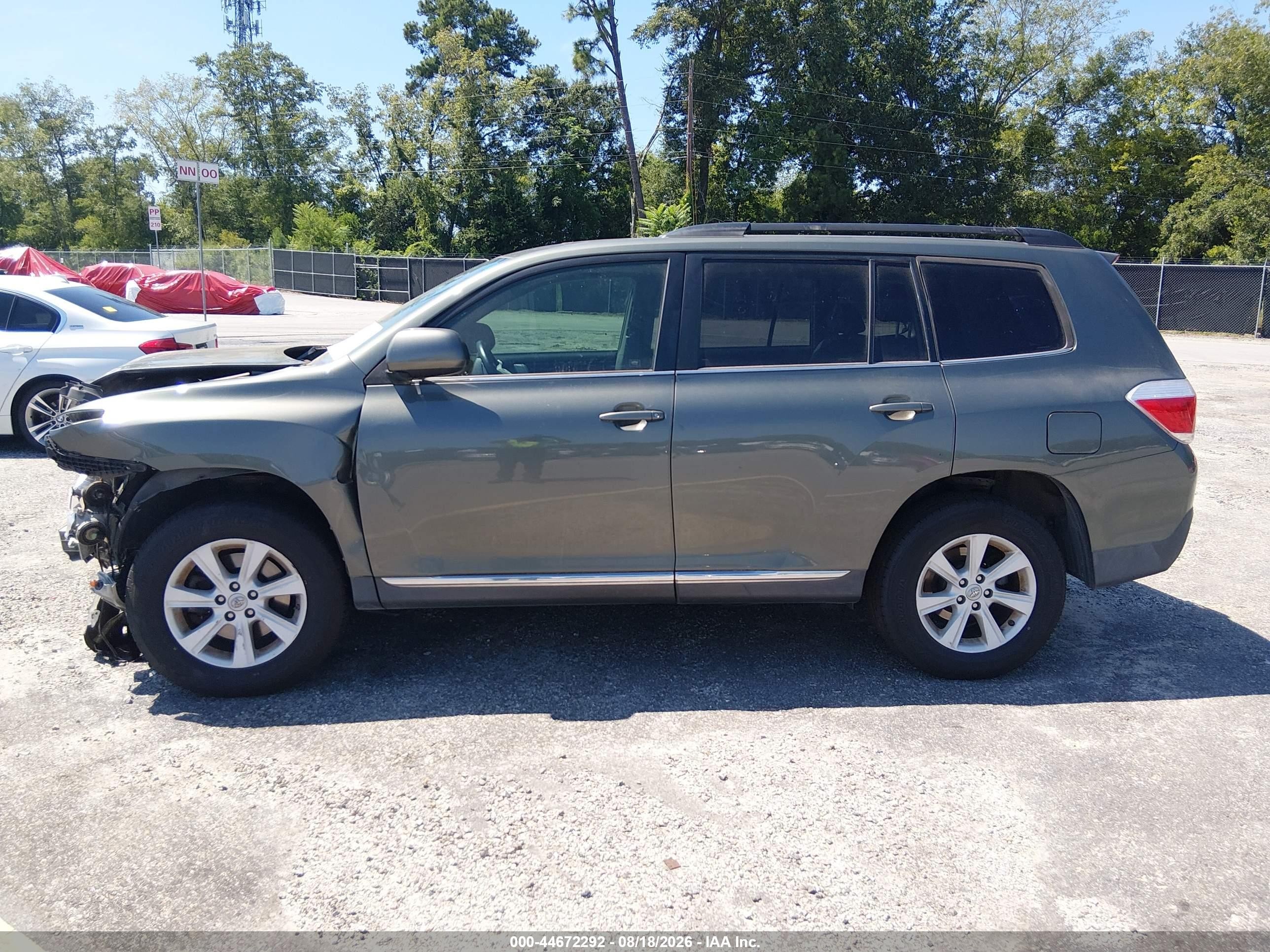 2013 Toyota Highlander Se V6 Gray vin: 5TDZK3EH3DS123442