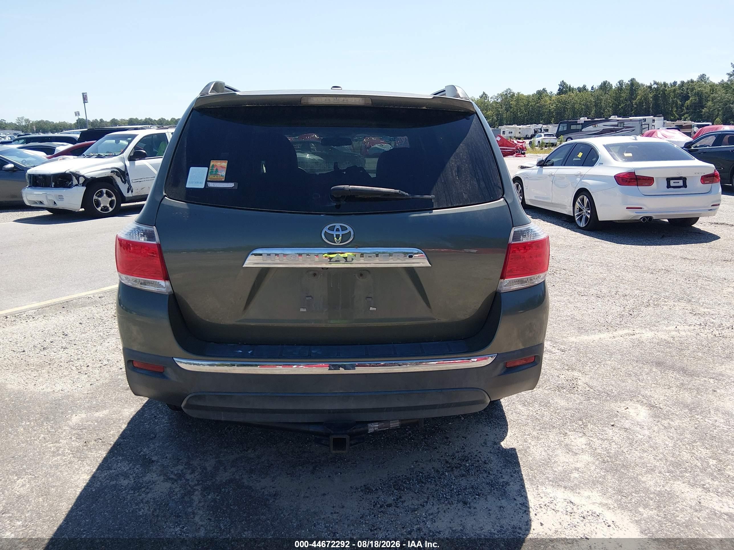 2013 Toyota Highlander Se V6 Gray vin: 5TDZK3EH3DS123442
