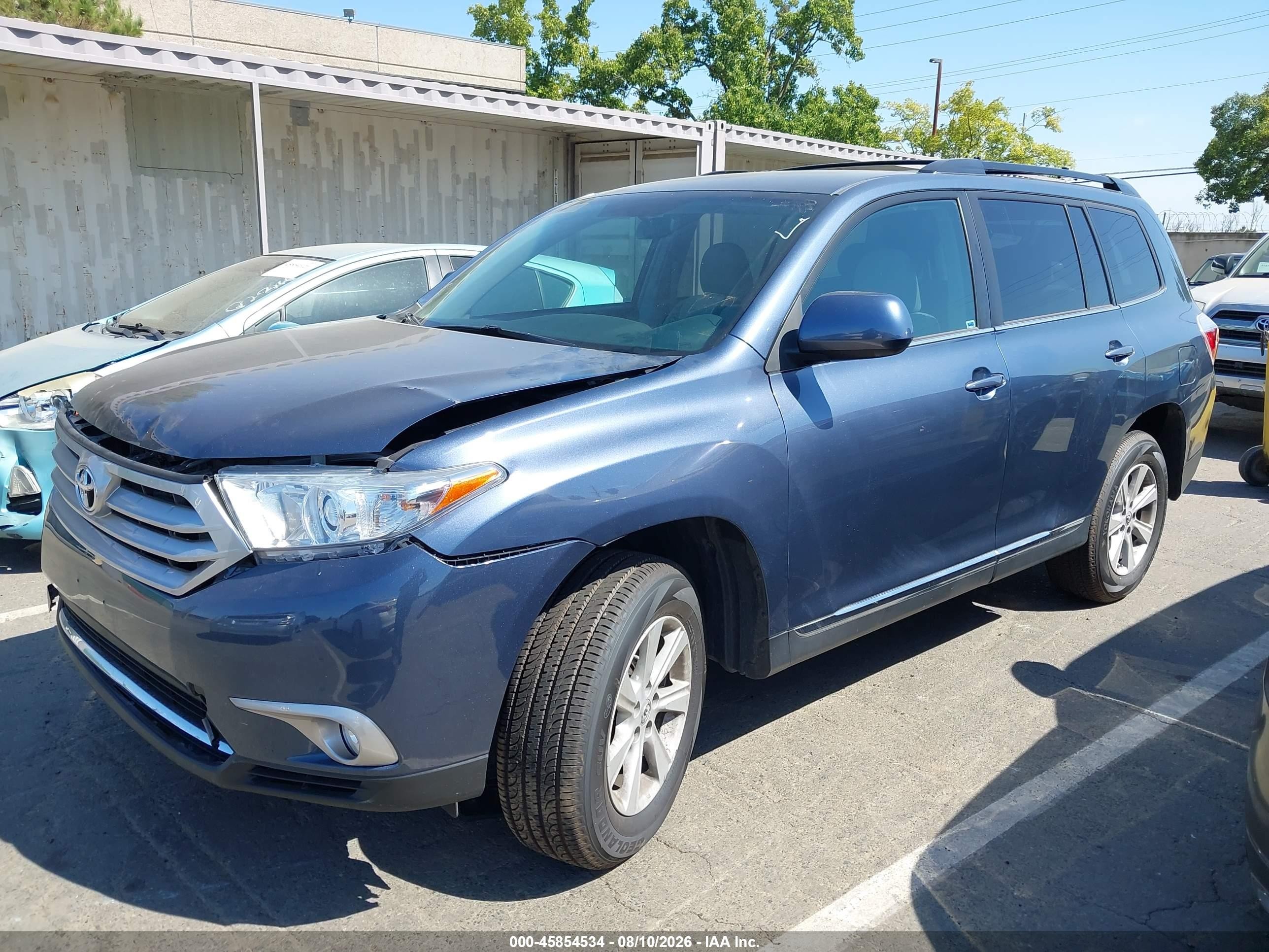 2013 Toyota Highlander Base Plus V6 Blue vin: 5TDZK3EH3DS126891