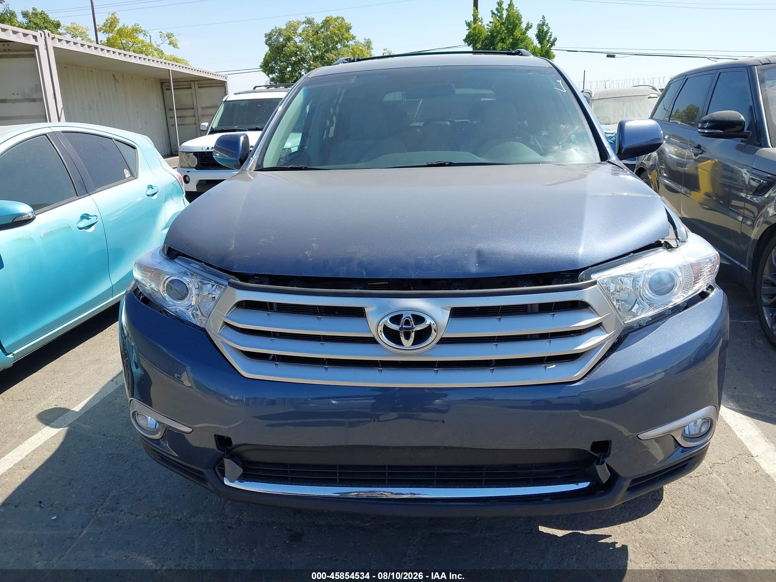 2013 Toyota Highlander Base Plus V6 Blue vin: 5TDZK3EH3DS126891