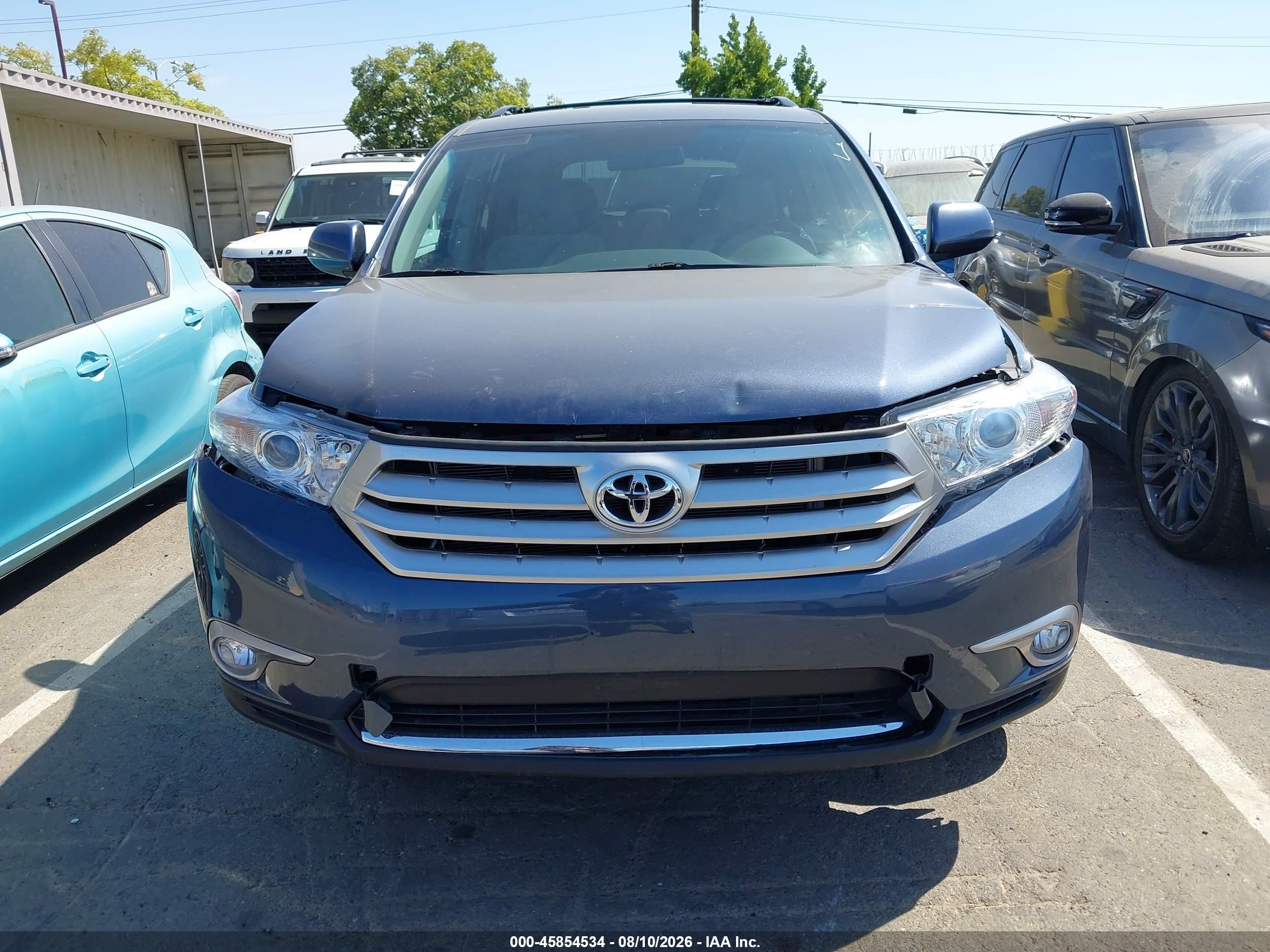 2013 Toyota Highlander Base Plus V6 Blue vin: 5TDZK3EH3DS126891