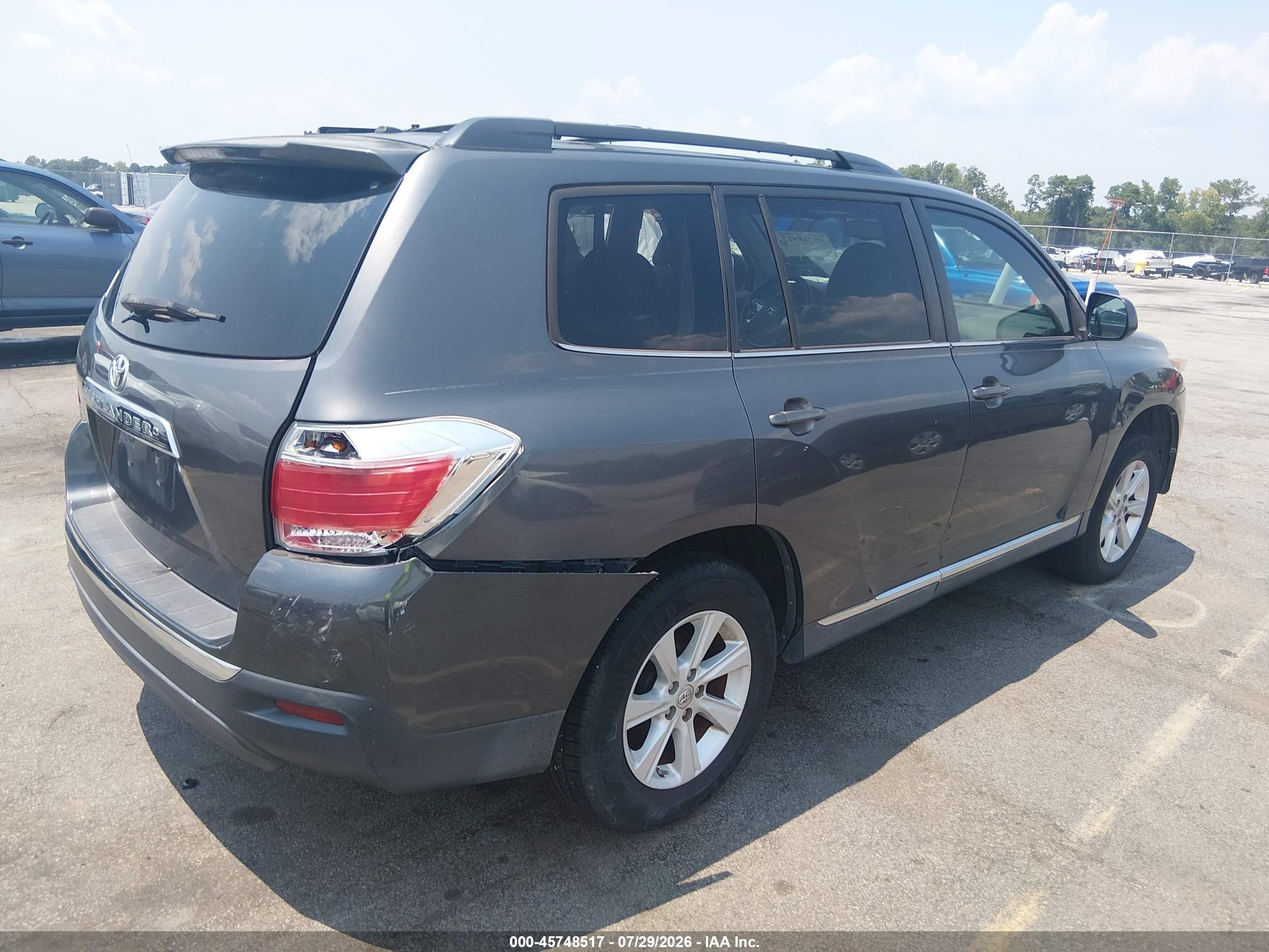 2013 Toyota Highlander Se V6 Gray vin: 5TDZK3EH3DS140726