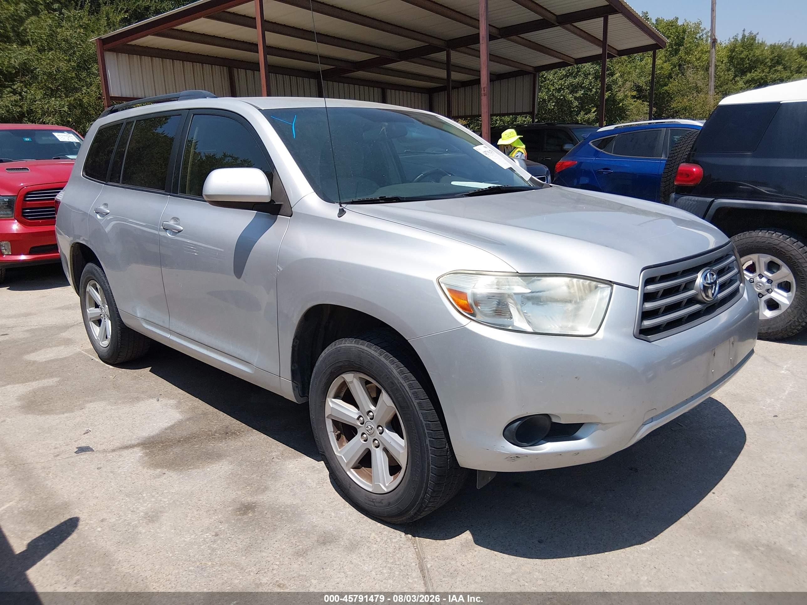 2010 Toyota Highlander Base V6 Silver vin: 5TDZK3EH4AS003208