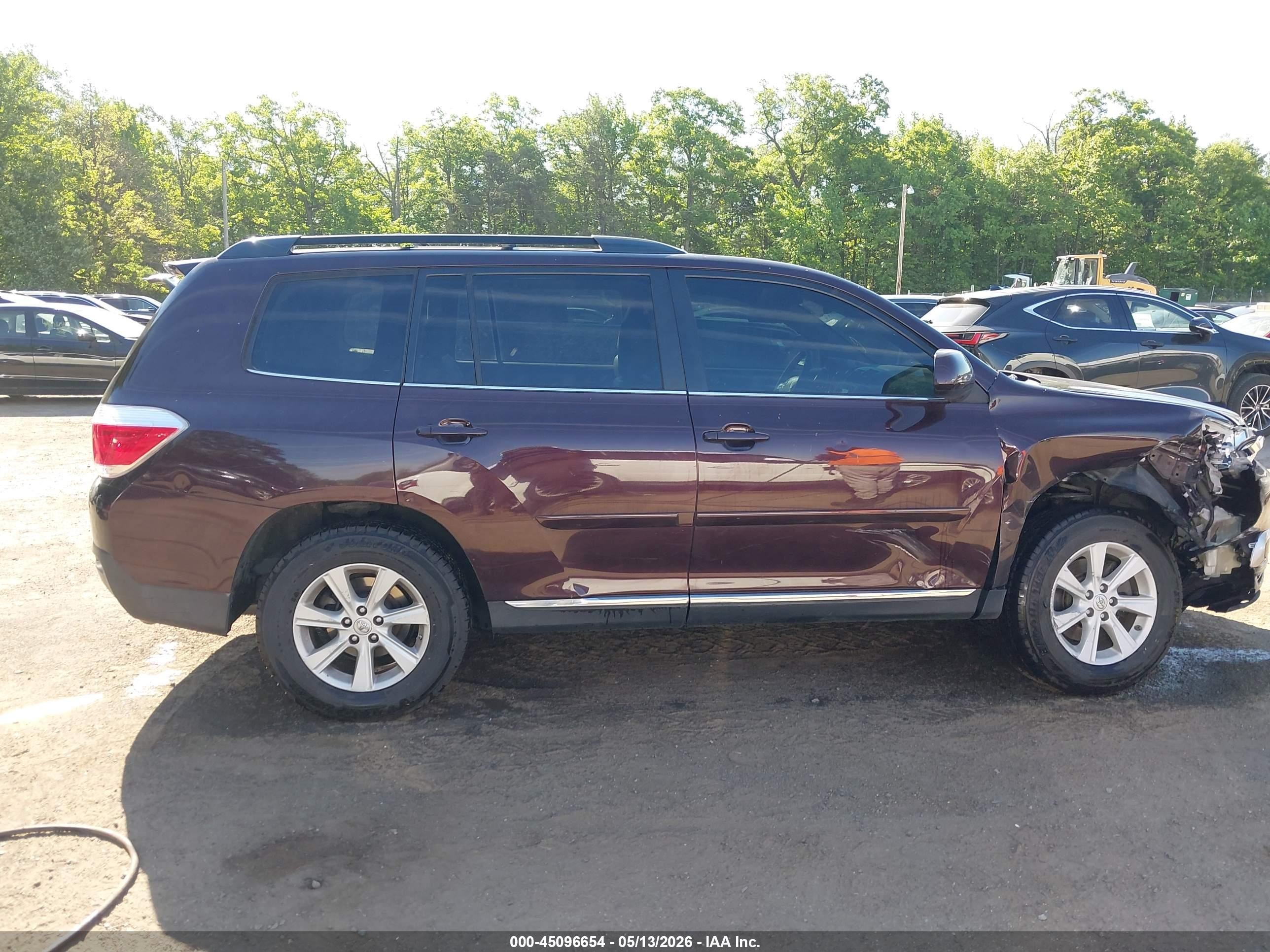 2013 Toyota Highlander Se V6 Burgundy vin: 5TDZK3EH4DS131341