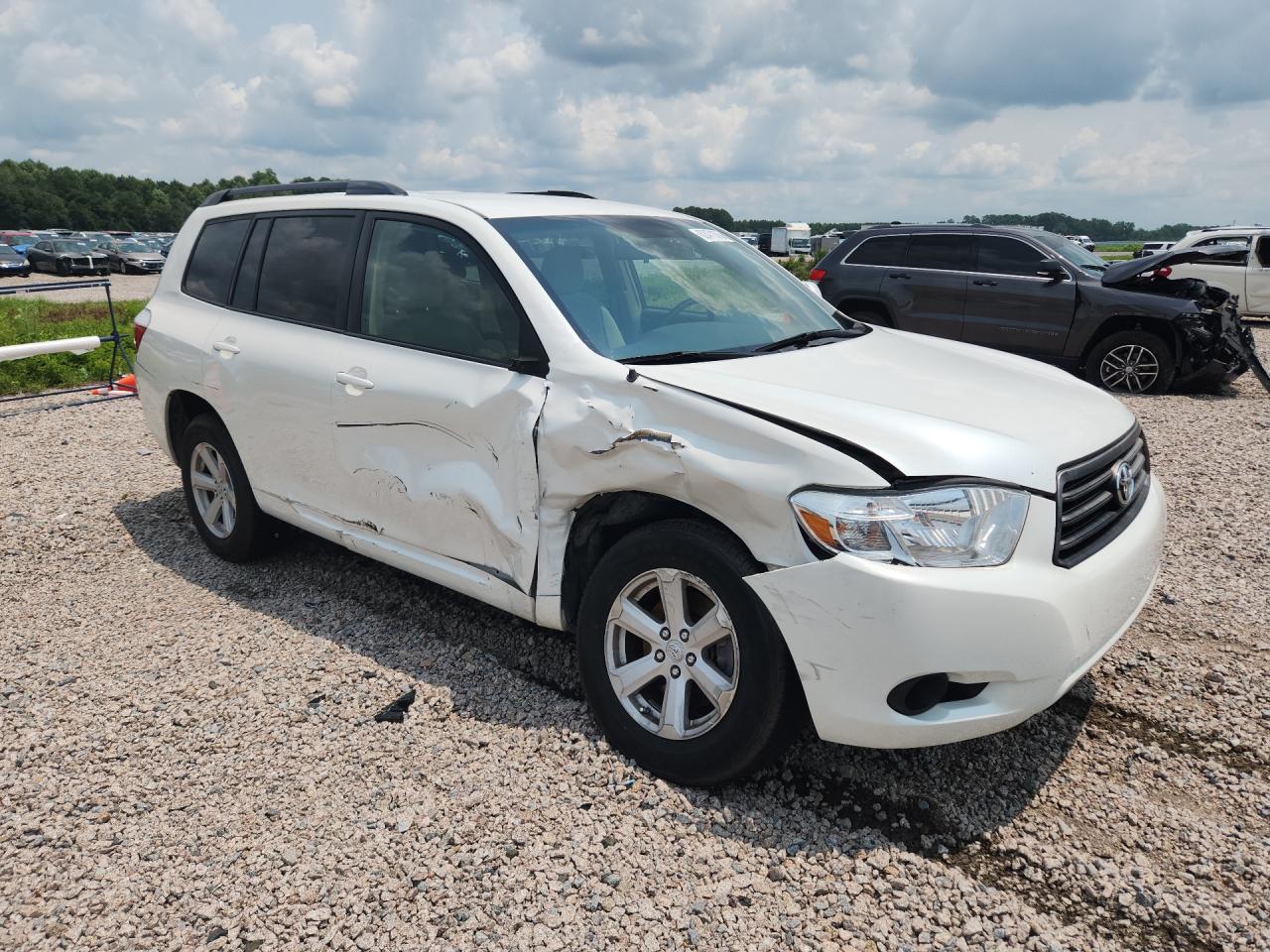 2010 Toyota Highlander White vin: 5TDZK3EH5AS002911