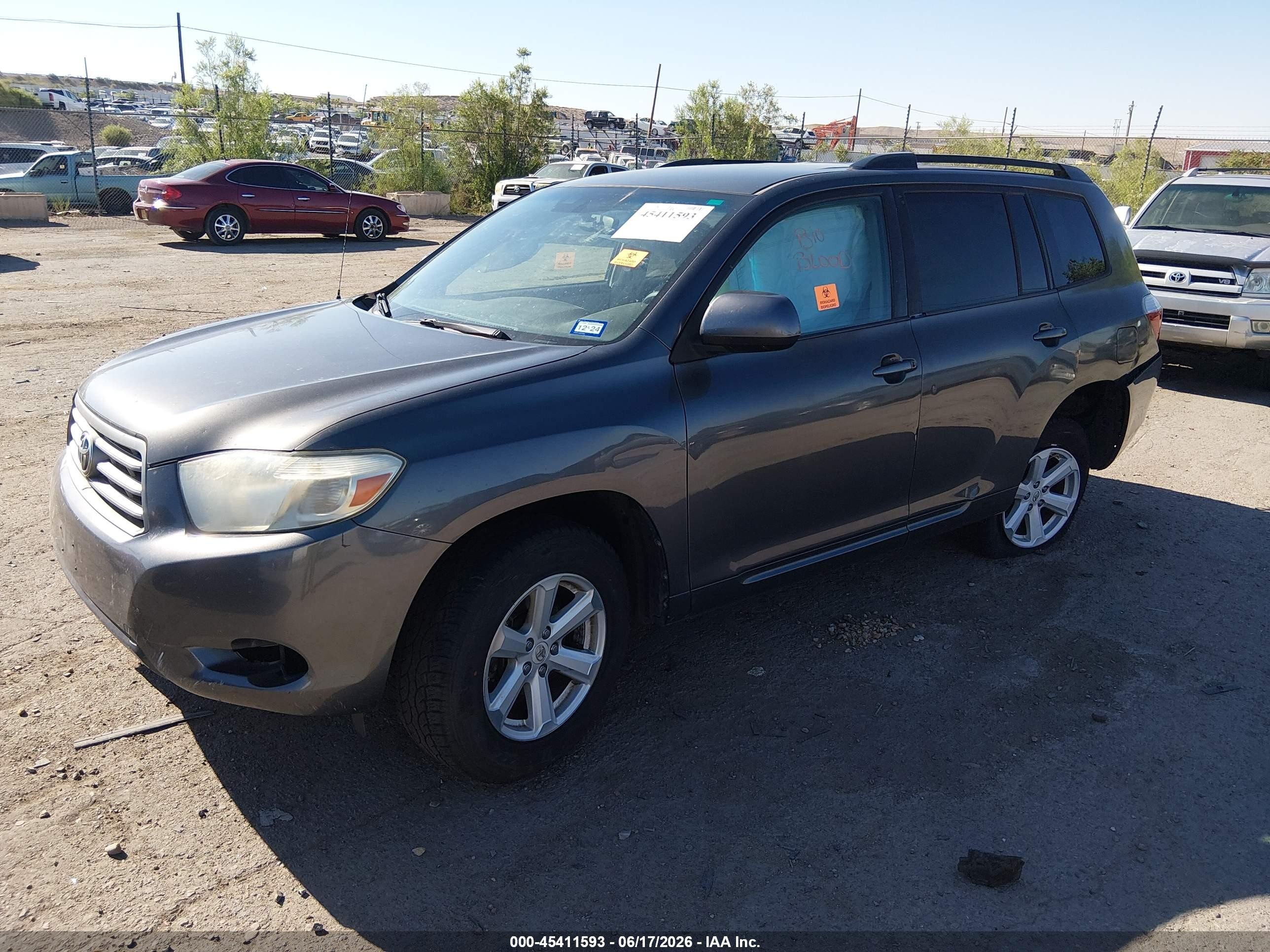 2010 Toyota Highlander Base V6 Серый vin: 5TDZK3EH5AS016484