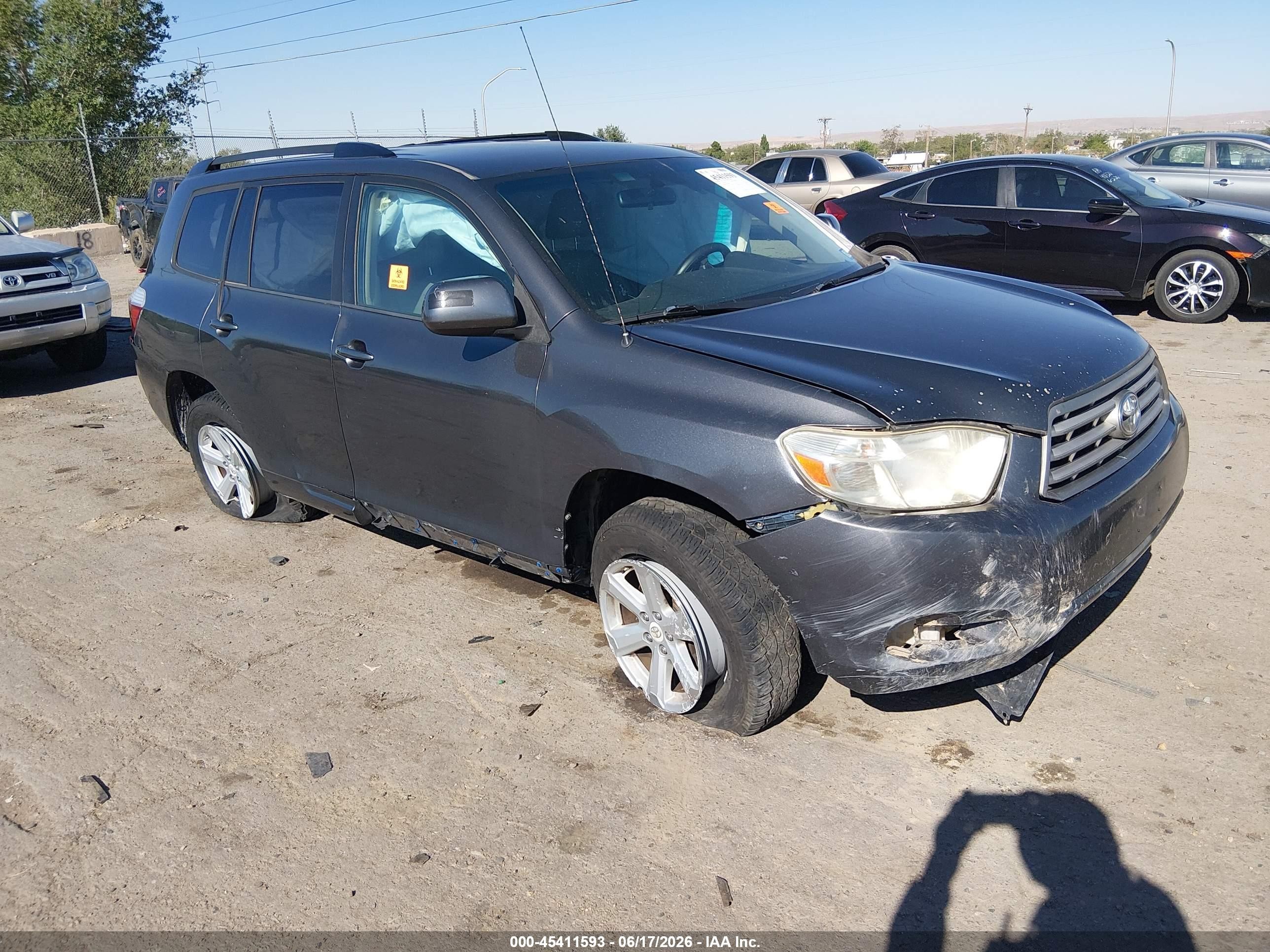 2010 Toyota Highlander Base V6 Серый vin: 5TDZK3EH5AS016484