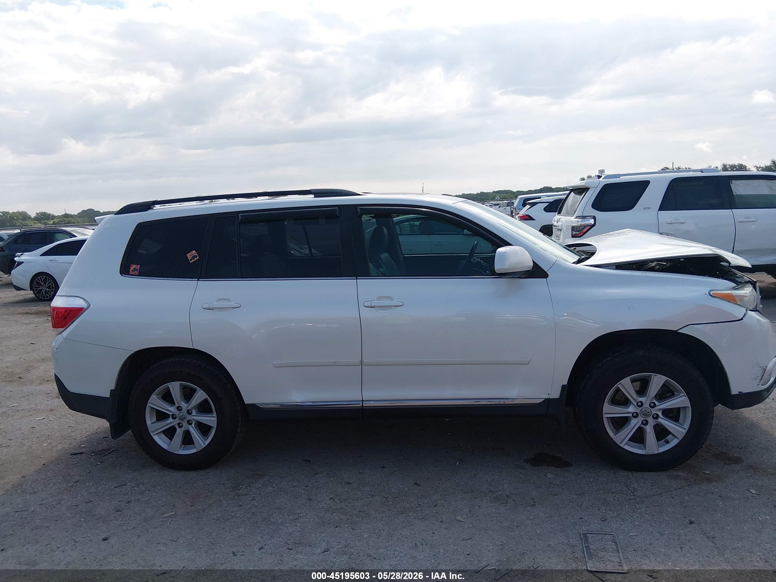 2012 Toyota Highlander Se V6 White vin: 5TDZK3EH5CS059077