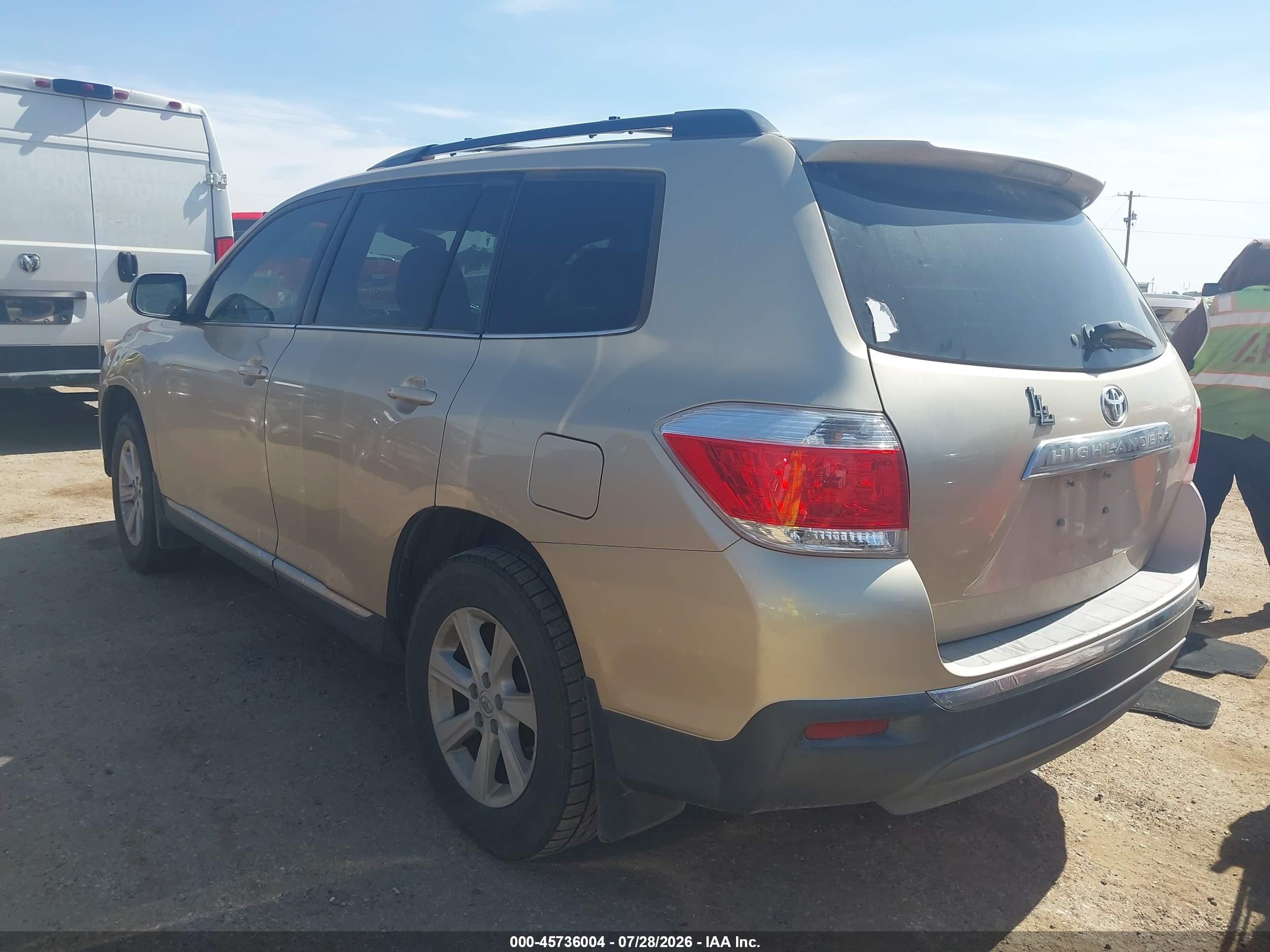 2012 Toyota Highlander Base V6 Gold vin: 5TDZK3EH5CS067650