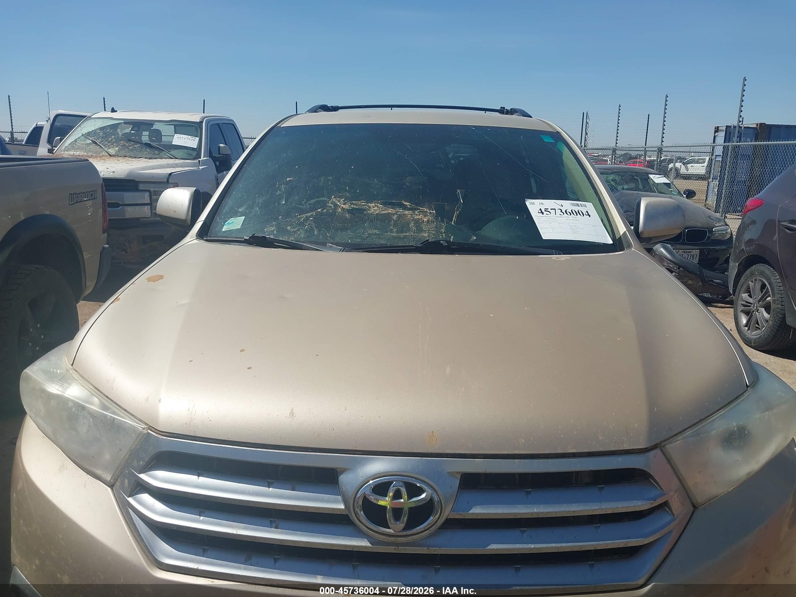 2012 Toyota Highlander Base V6 Gold vin: 5TDZK3EH5CS067650