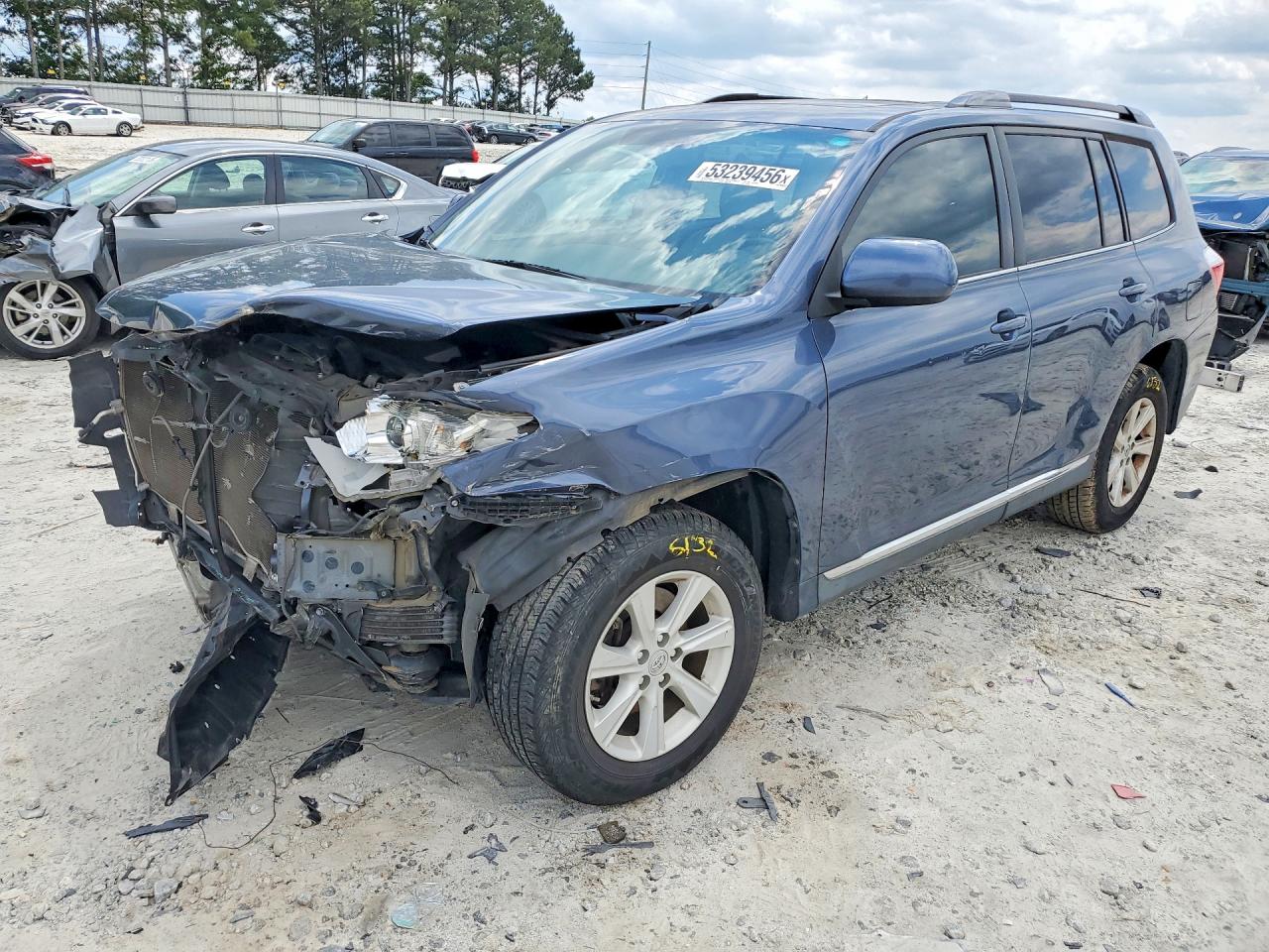 2012 Toyota Highlander Se Blue vin: 5TDZK3EH5CS073688