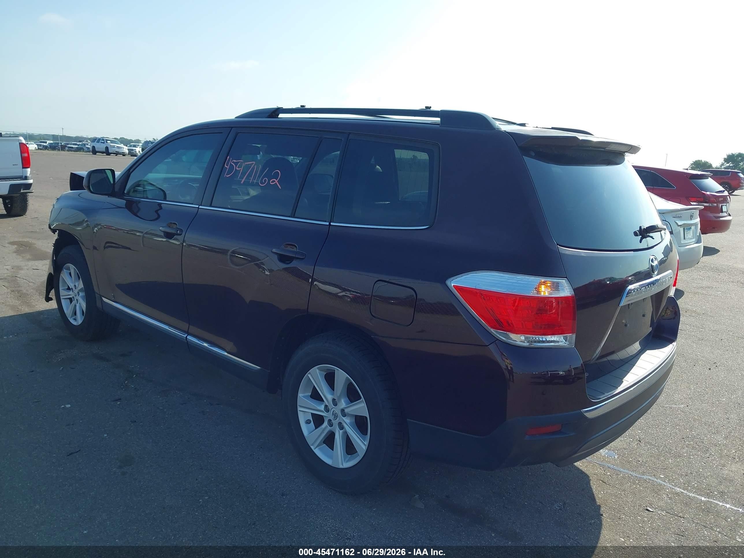2012 Toyota Highlander Se V6 Фиолетовый vin: 5TDZK3EH5CS086926