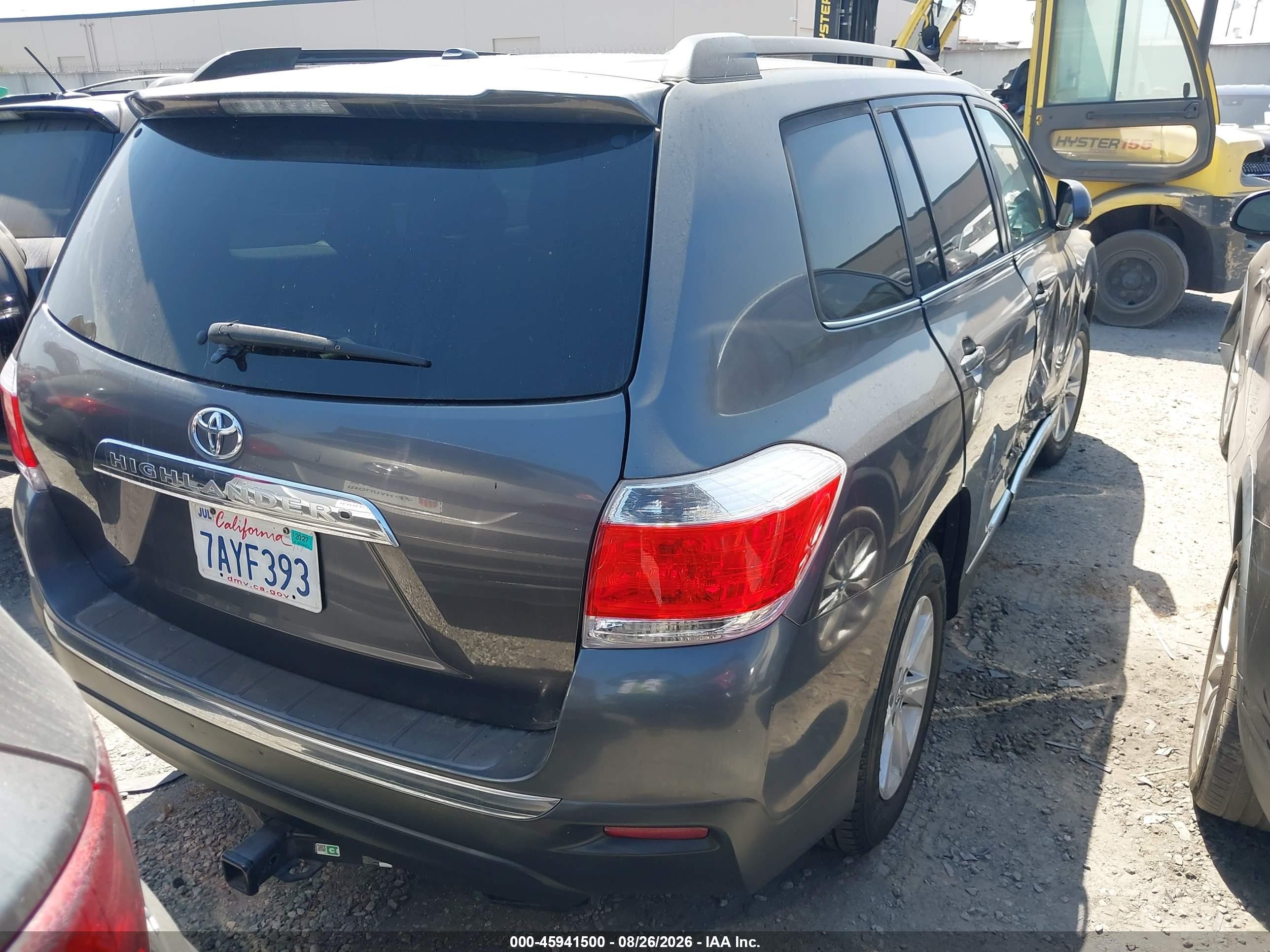 2013 Toyota Highlander Se V6 Серый vin: 5TDZK3EH5DS126312