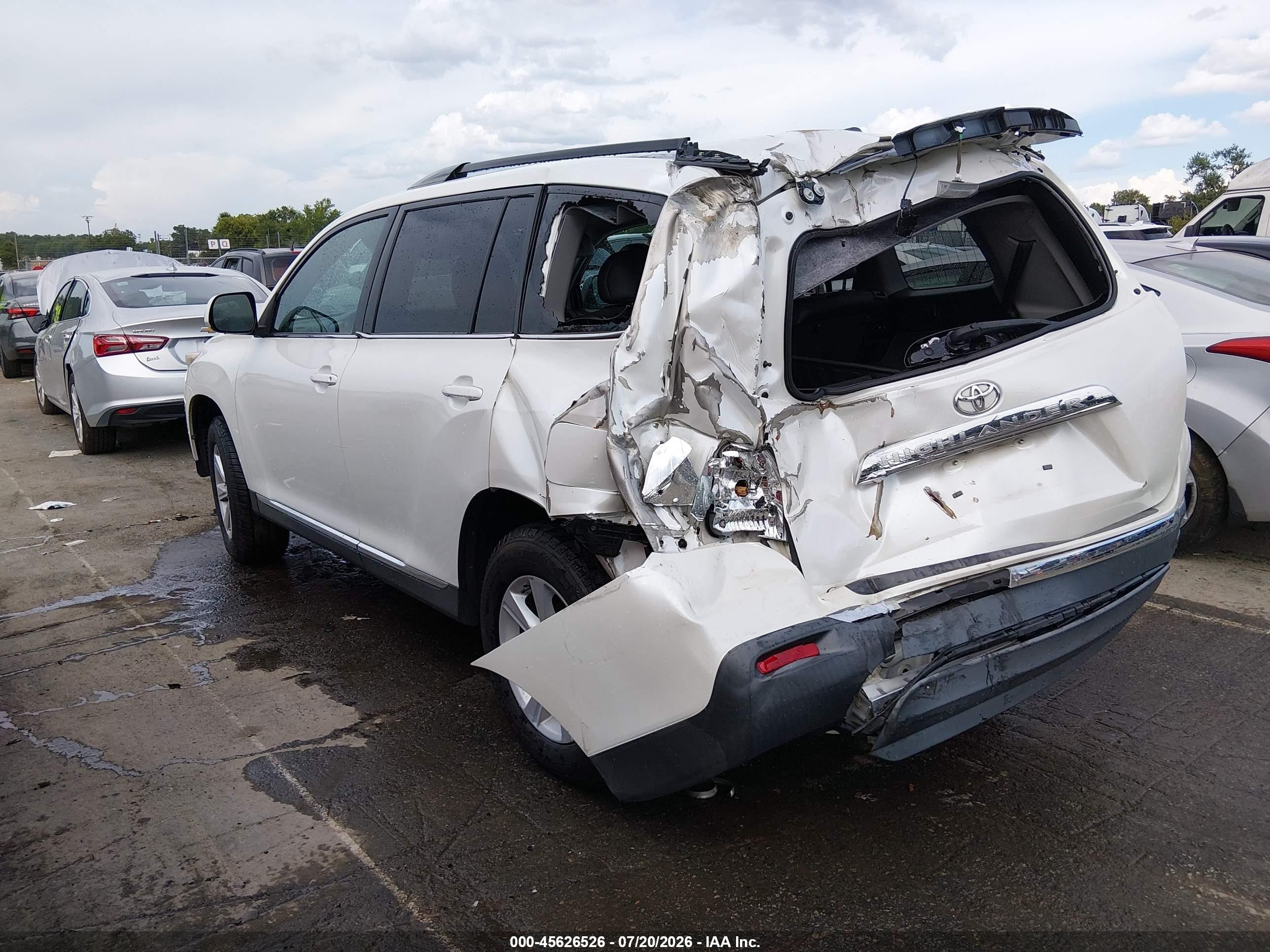 2012 Toyota Highlander Se V6 White vin: 5TDZK3EH6CS086045