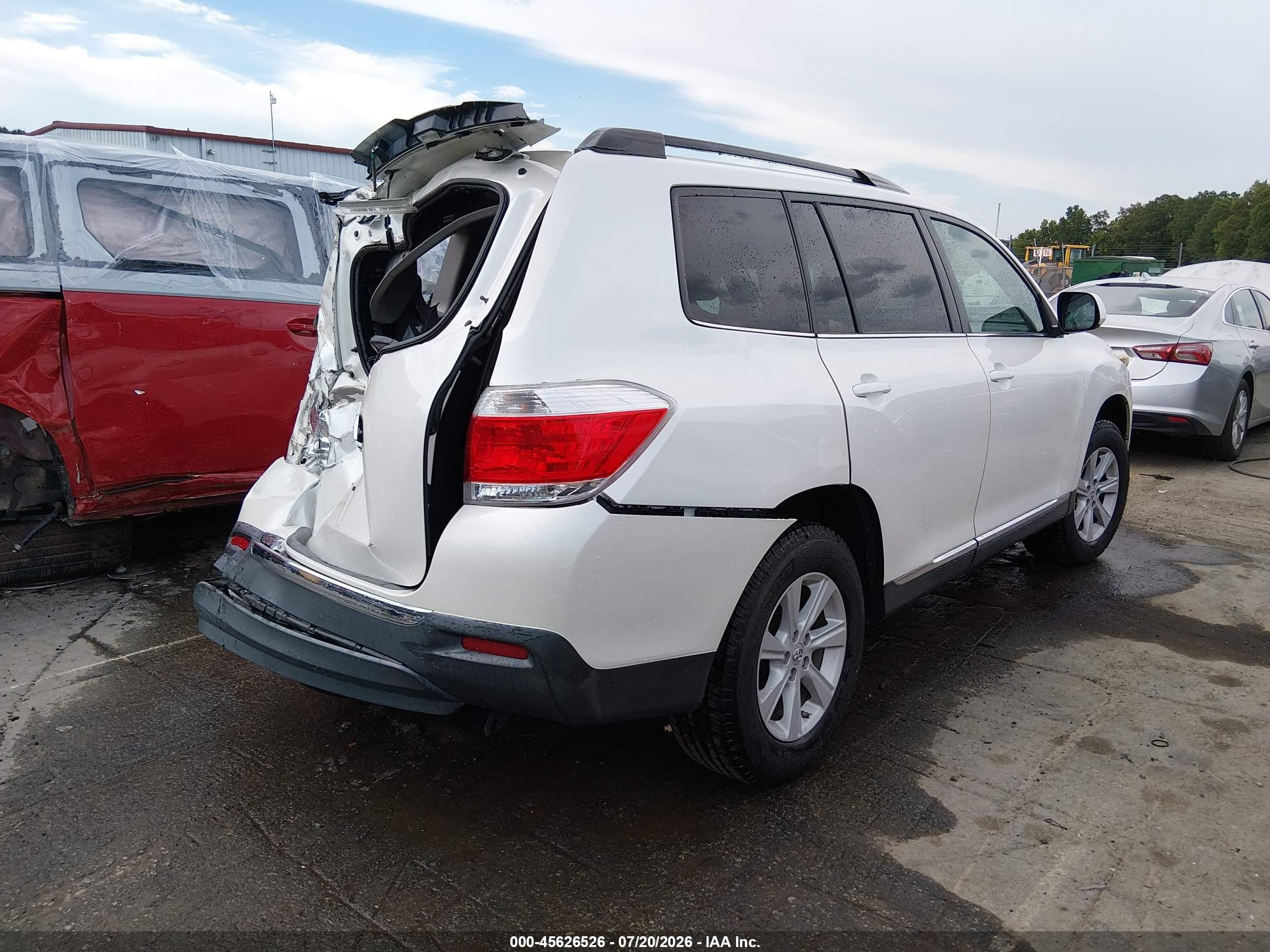 2012 Toyota Highlander Se V6 White vin: 5TDZK3EH6CS086045