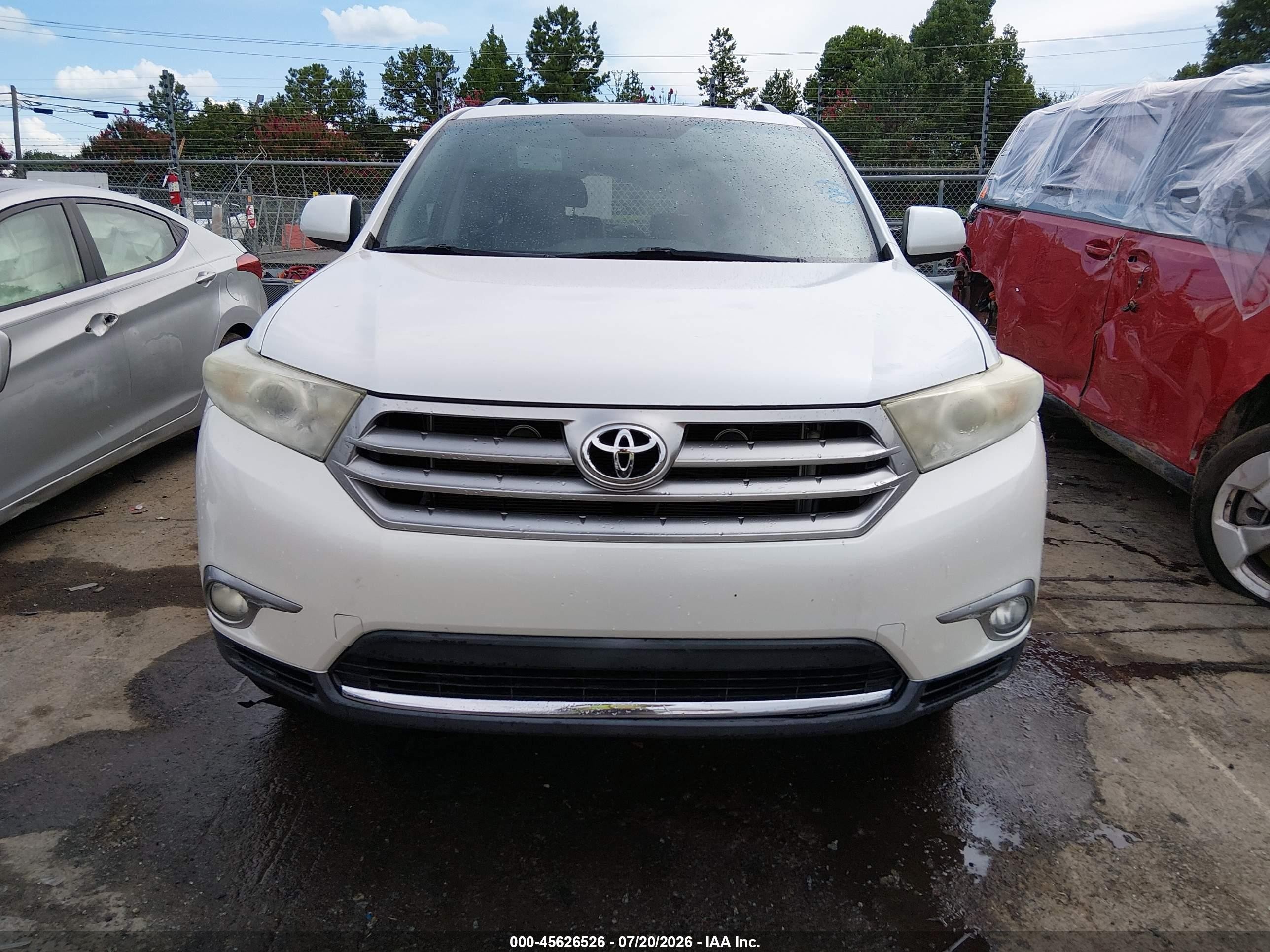 2012 Toyota Highlander Se V6 White vin: 5TDZK3EH6CS086045