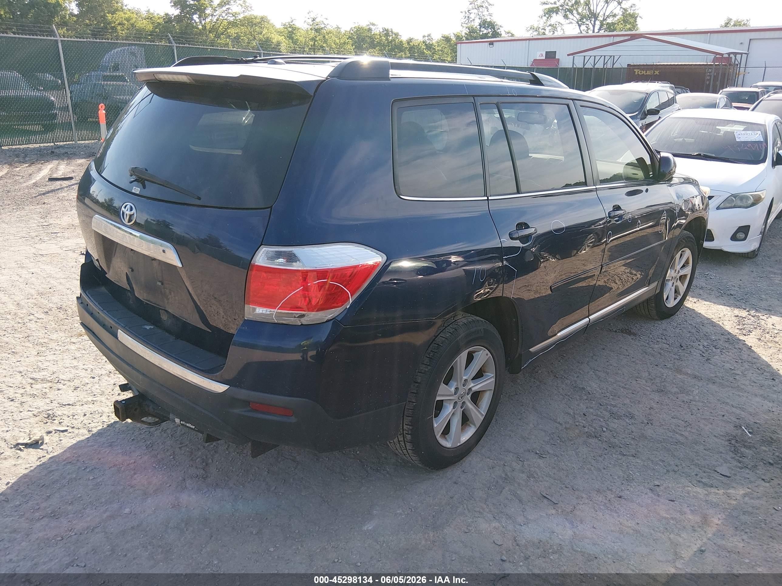 2012 Toyota Highlander Se Blue vin: 5TDZK3EH6CS087129