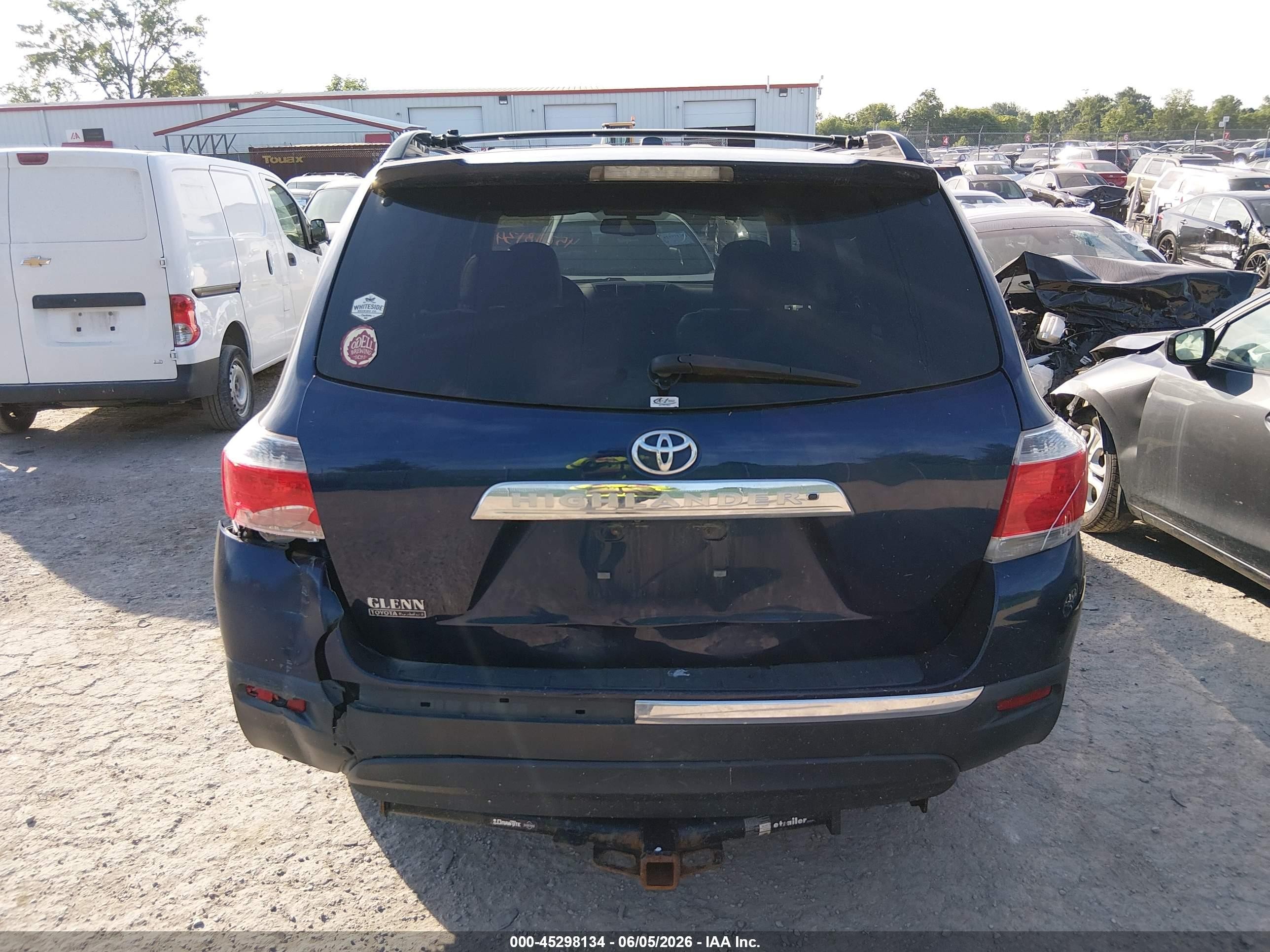 2012 Toyota Highlander Se Blue vin: 5TDZK3EH6CS087129