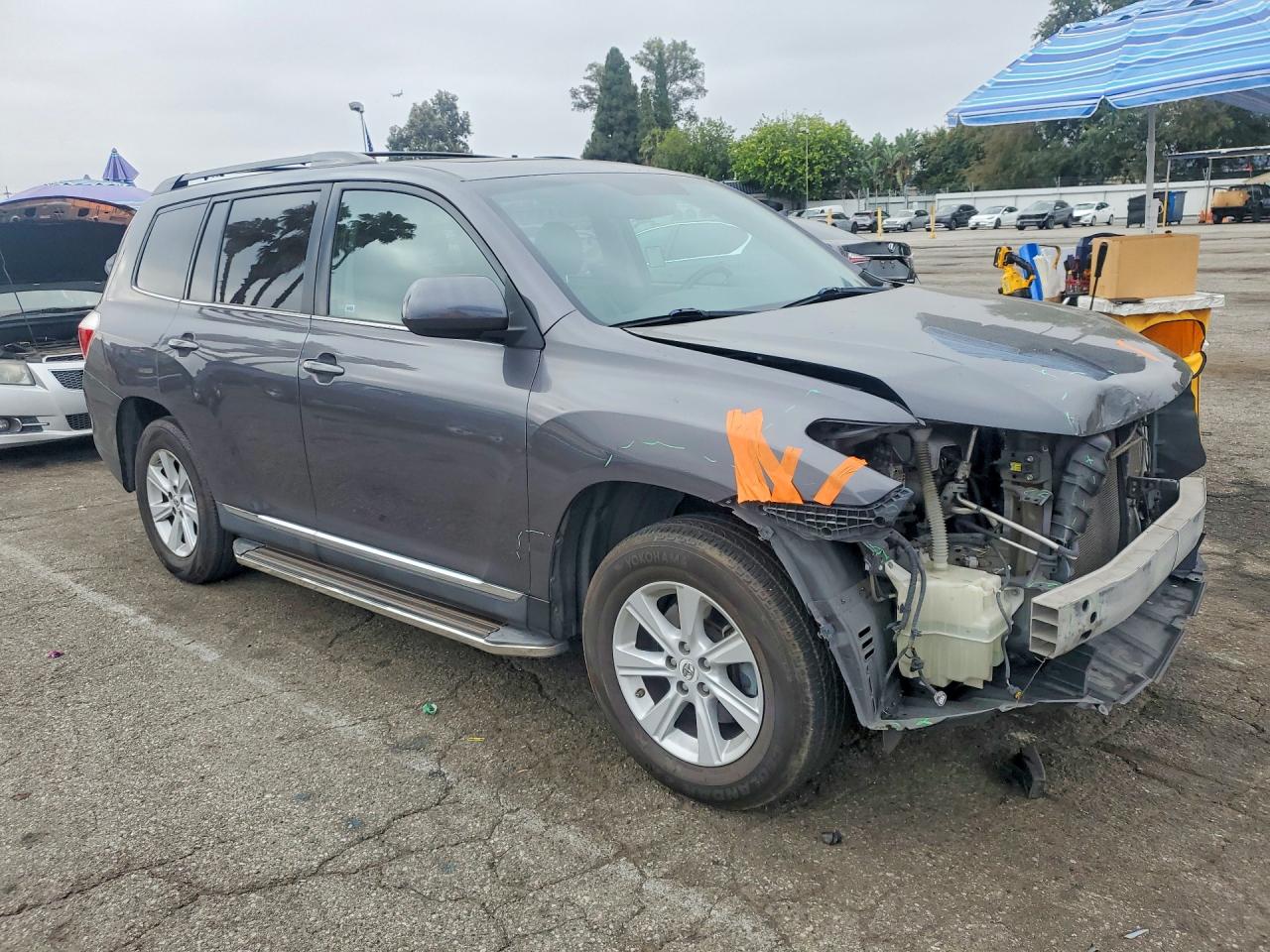 2013 Toyota Highlander Se Gray vin: 5TDZK3EH6DS094132