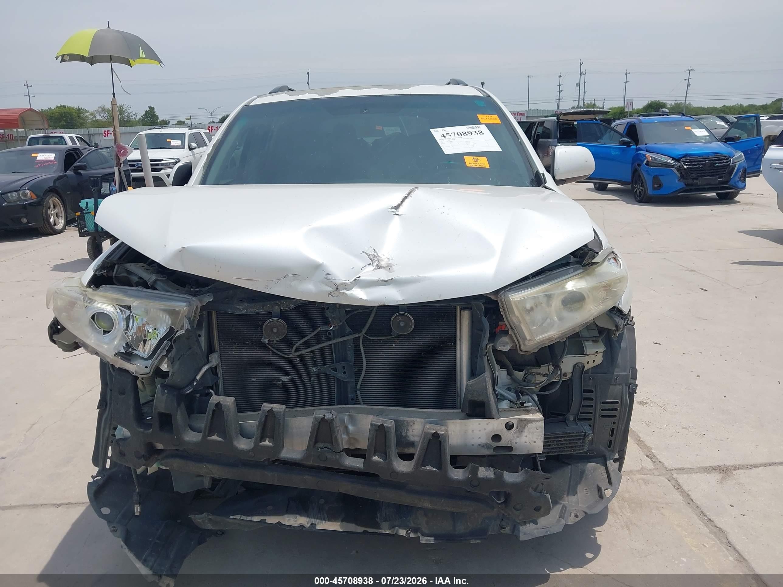 2013 Toyota Highlander Se V6 White vin: 5TDZK3EH6DS119031