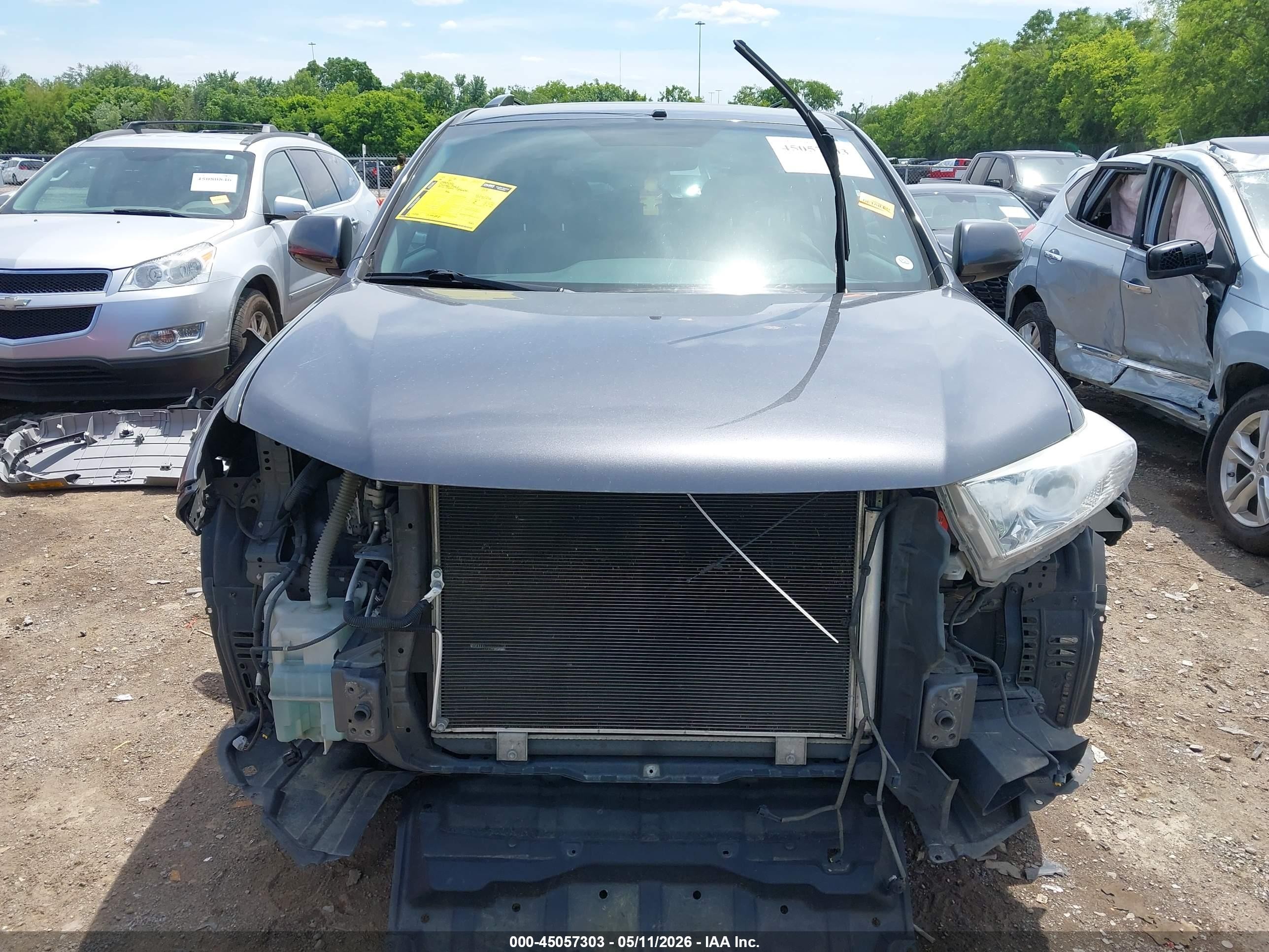 2013 Toyota Highlander Se V6 Gray vin: 5TDZK3EH7DS131446