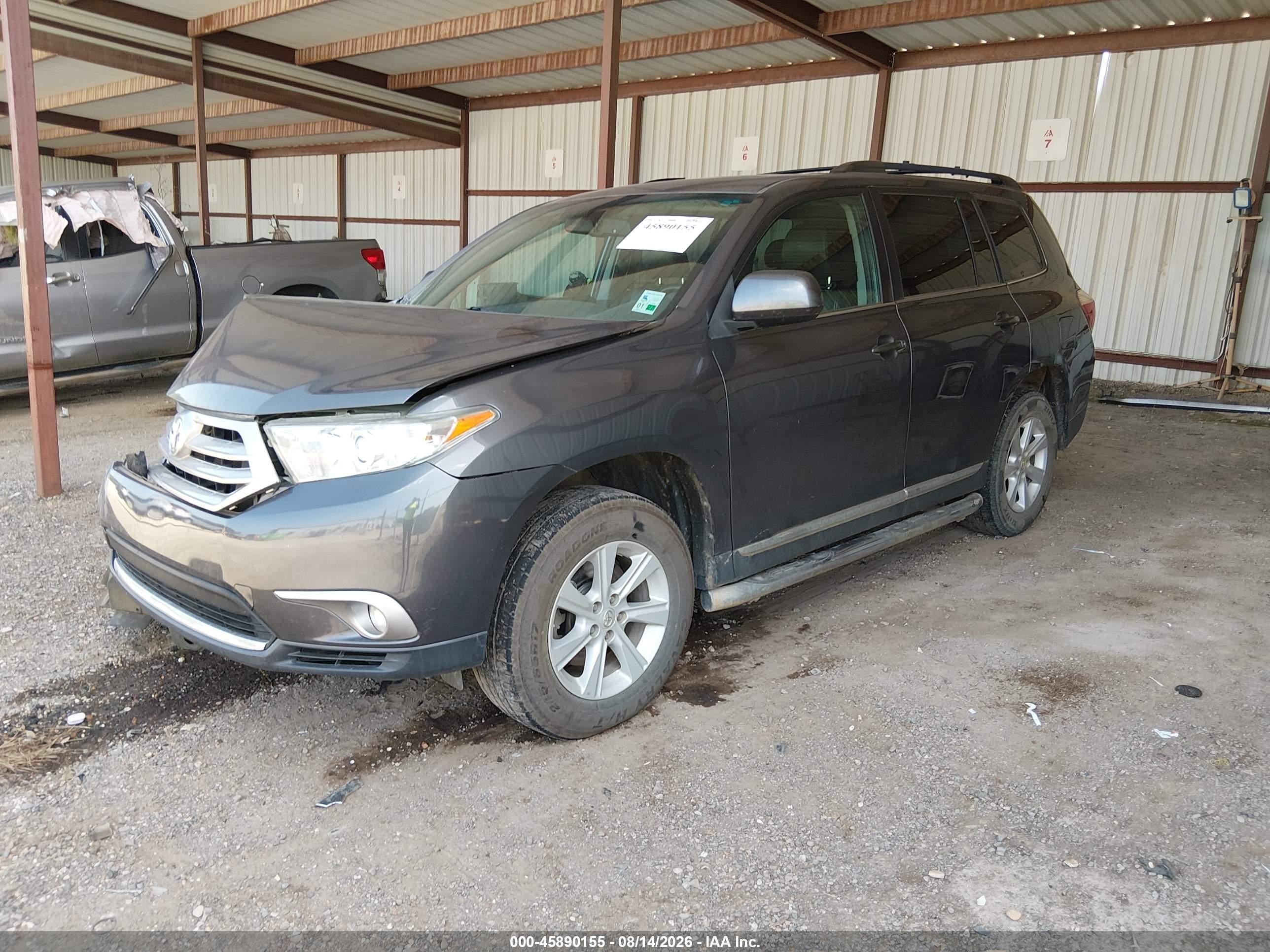 2013 Toyota Highlander Se V6 Серый vin: 5TDZK3EH7DS137795