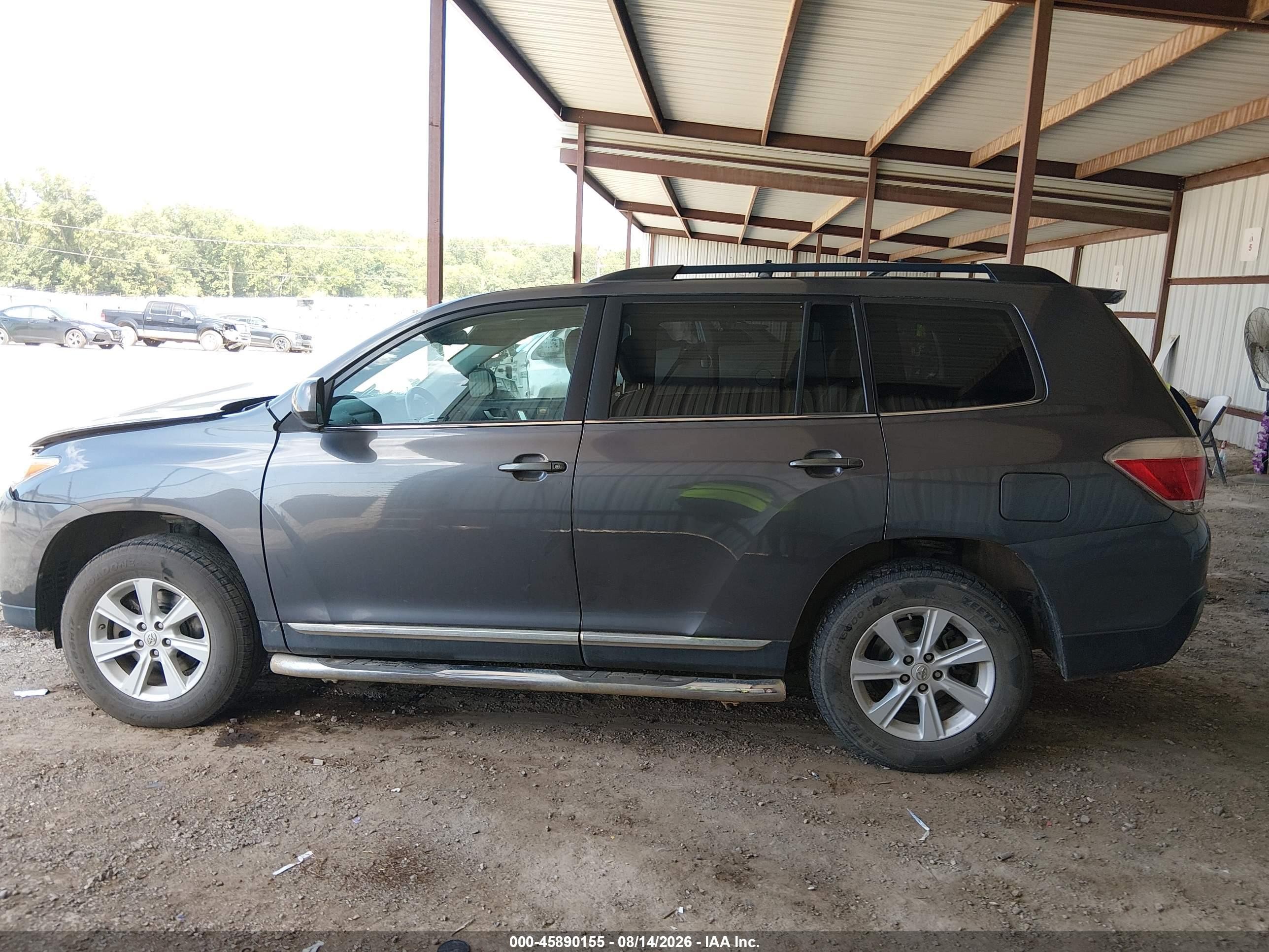 2013 Toyota Highlander Se V6 Серый vin: 5TDZK3EH7DS137795