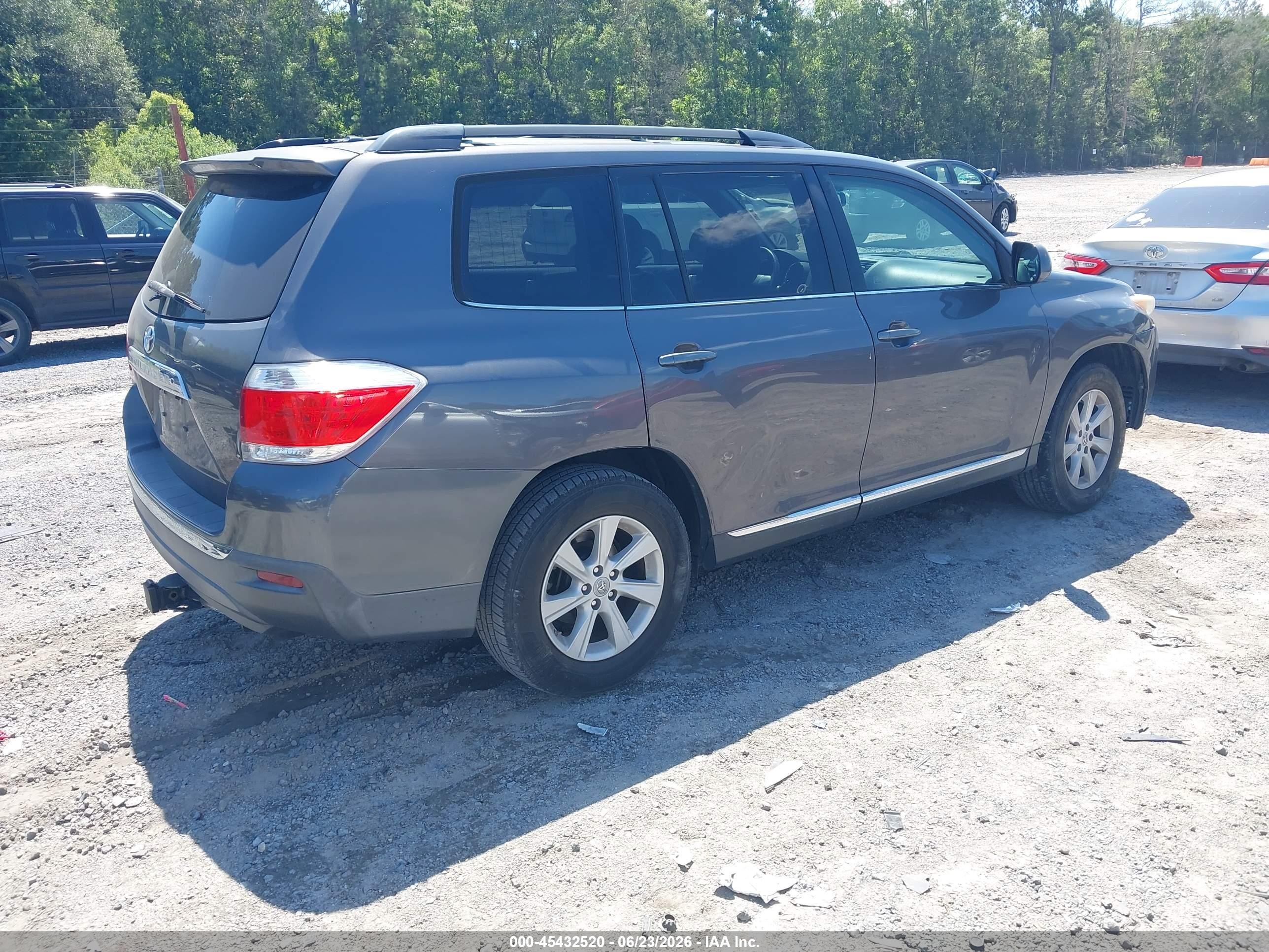 2012 Toyota Highlander Se V6 Gray vin: 5TDZK3EH8CS080988