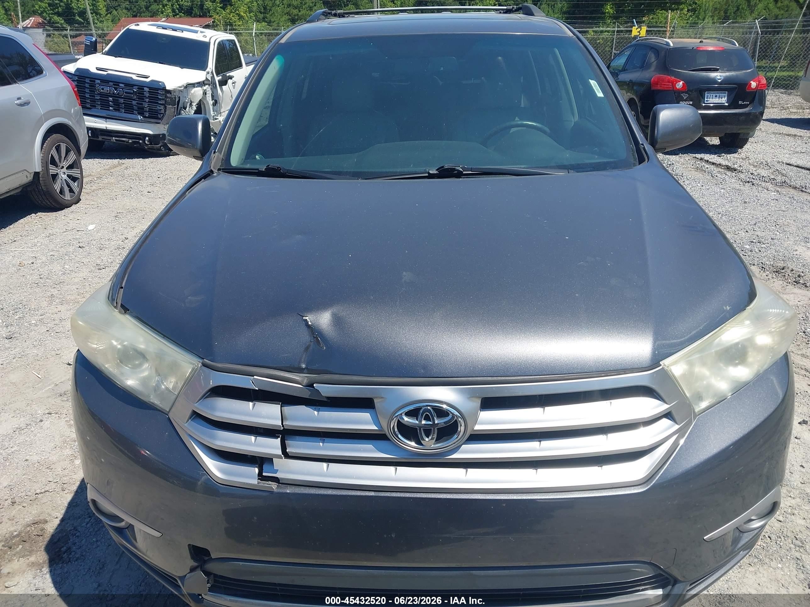 2012 Toyota Highlander Se V6 Gray vin: 5TDZK3EH8CS080988