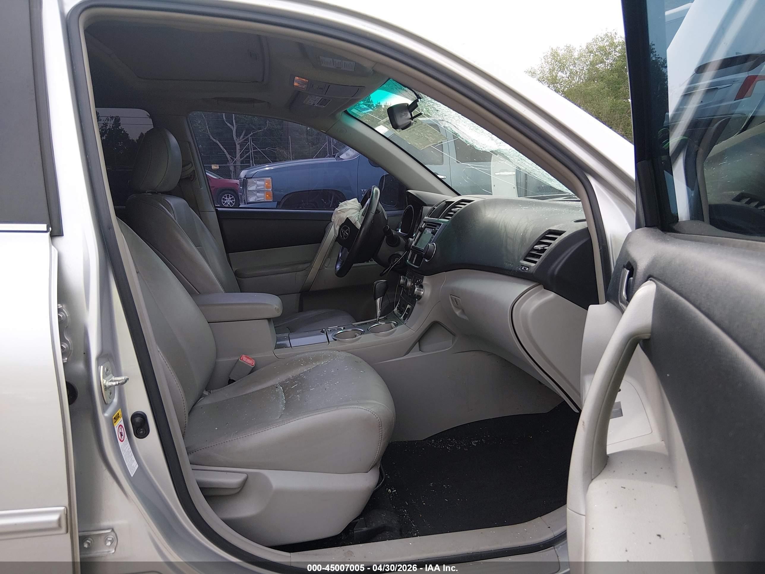 2013 Toyota Highlander Base Plus V6/base V6/se V6 Silver vin: 5TDZK3EH8DS091250