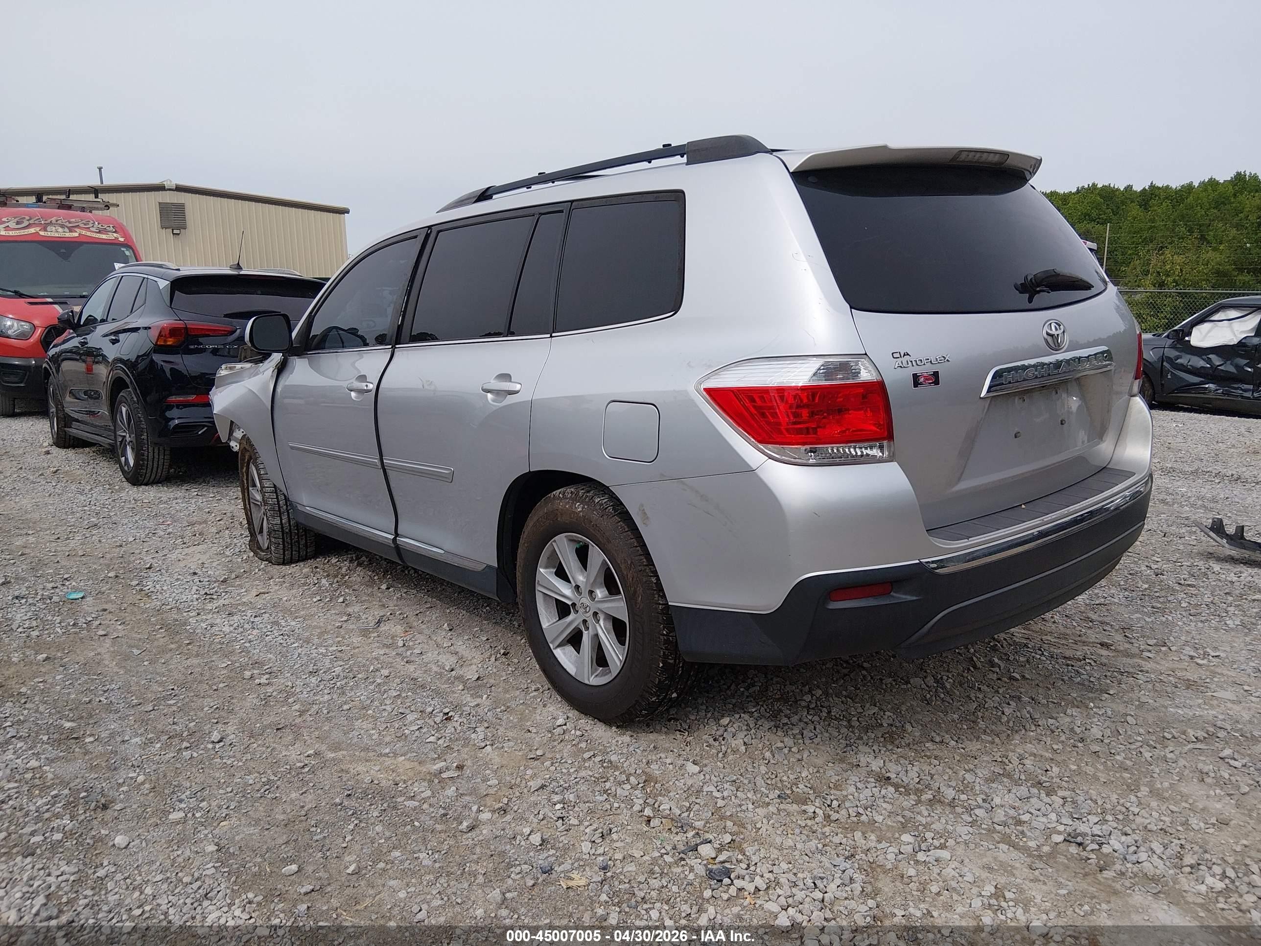2013 Toyota Highlander Base Plus V6/base V6/se V6 Silver vin: 5TDZK3EH8DS091250