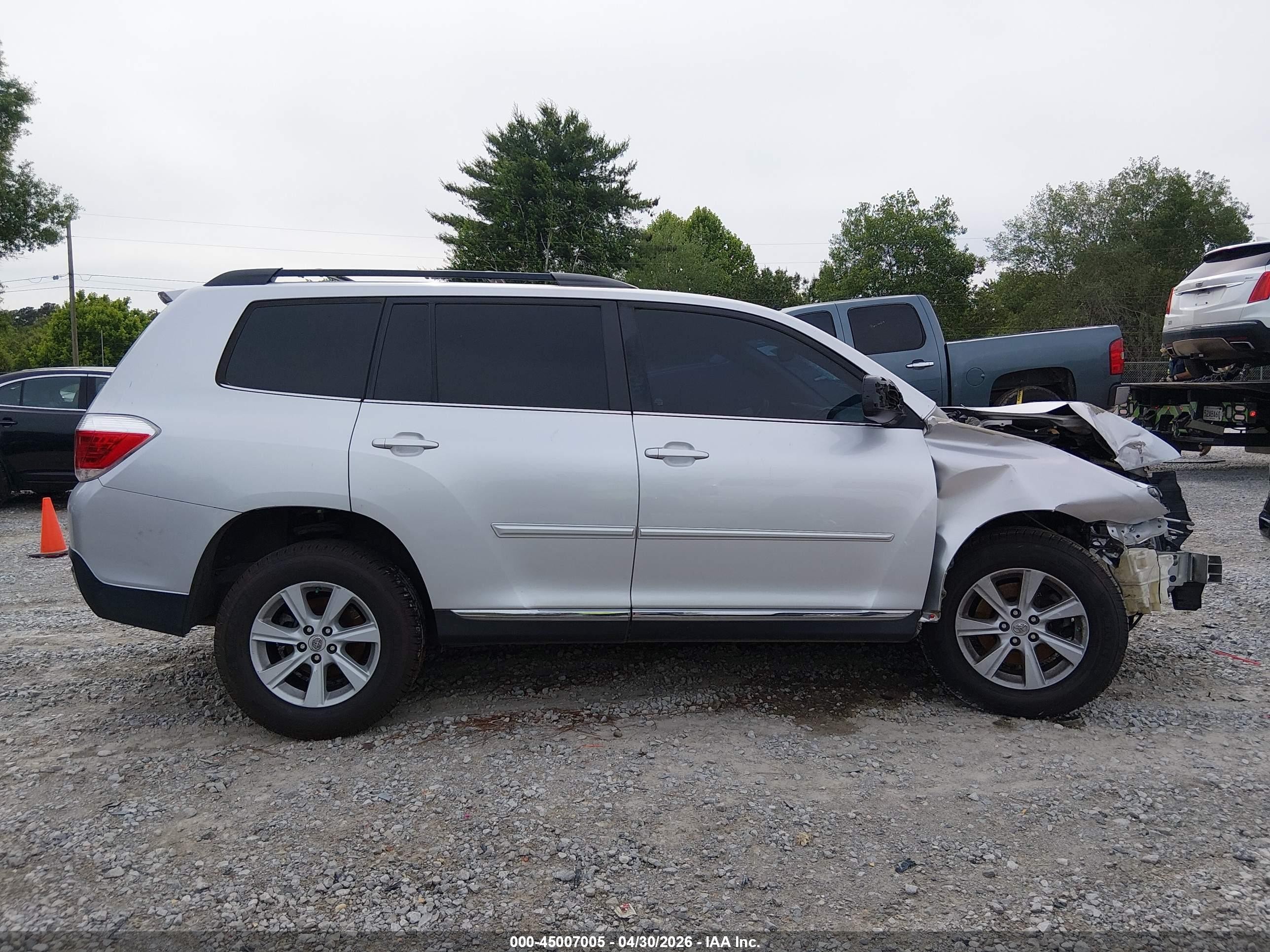 2013 Toyota Highlander Base Plus V6/base V6/se V6 Silver vin: 5TDZK3EH8DS091250