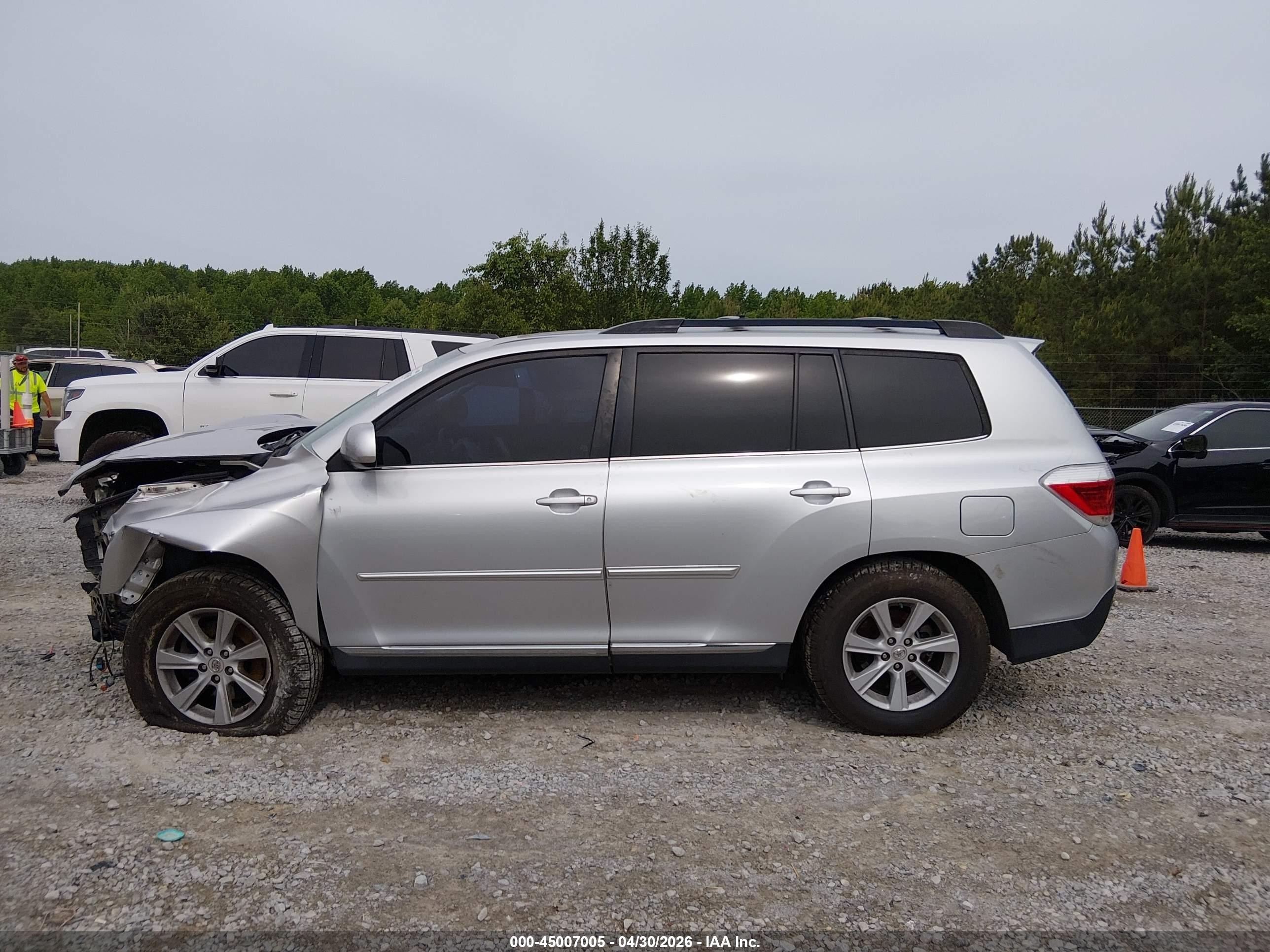 2013 Toyota Highlander Base Plus V6/base V6/se V6 Silver vin: 5TDZK3EH8DS091250