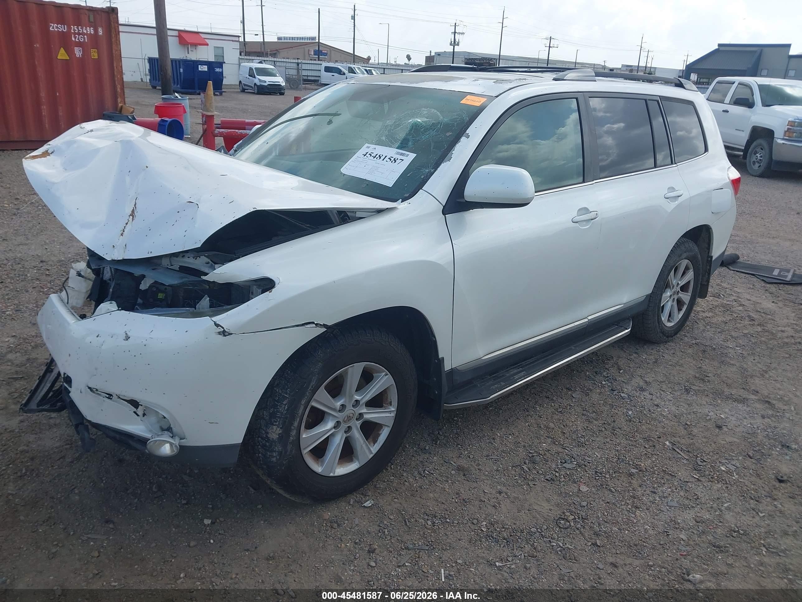 2013 Toyota Highlander Se V6 White vin: 5TDZK3EH8DS125980