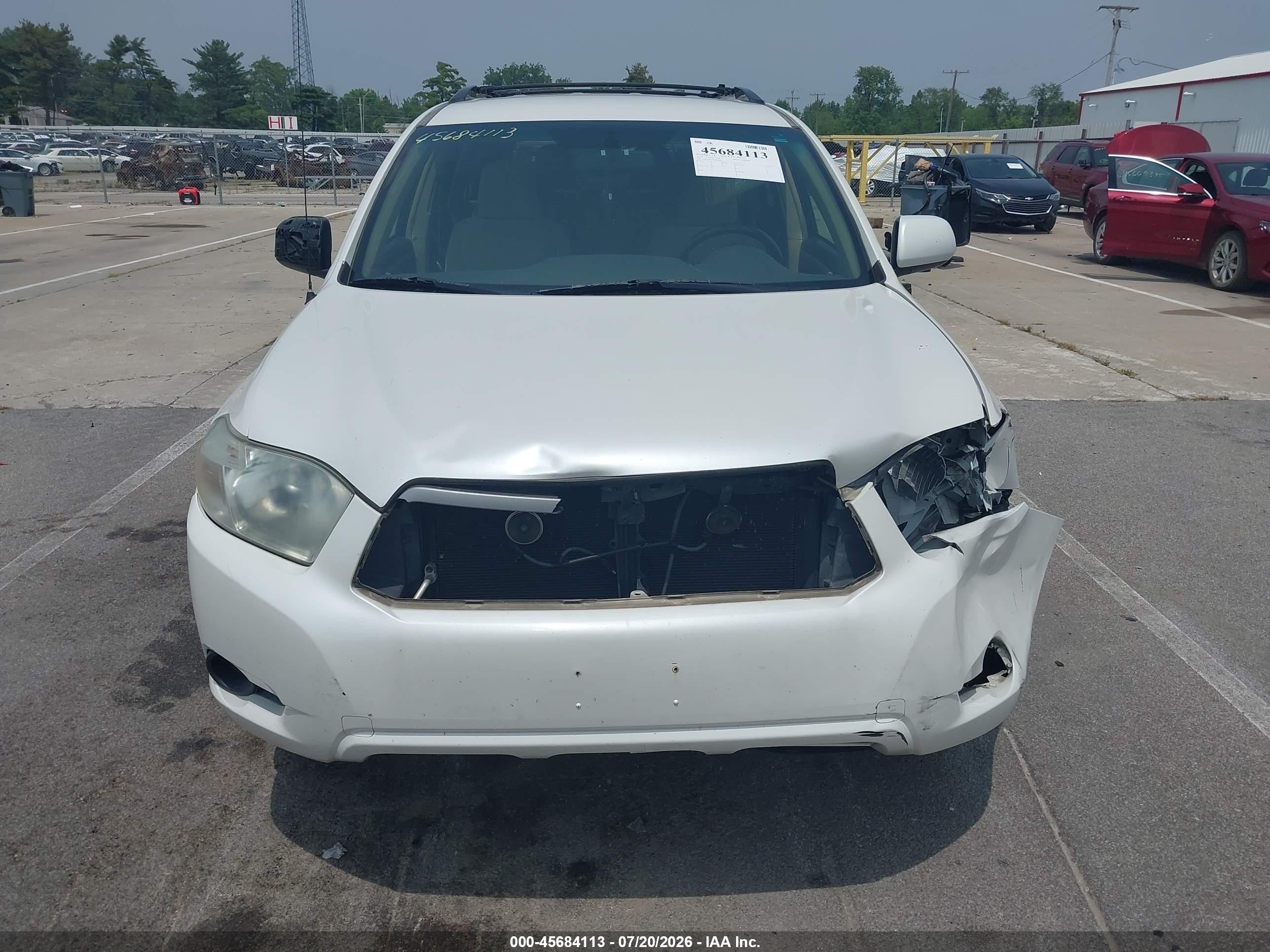 2010 Toyota Highlander Base V6 White vin: 5TDZK3EH9AS003091
